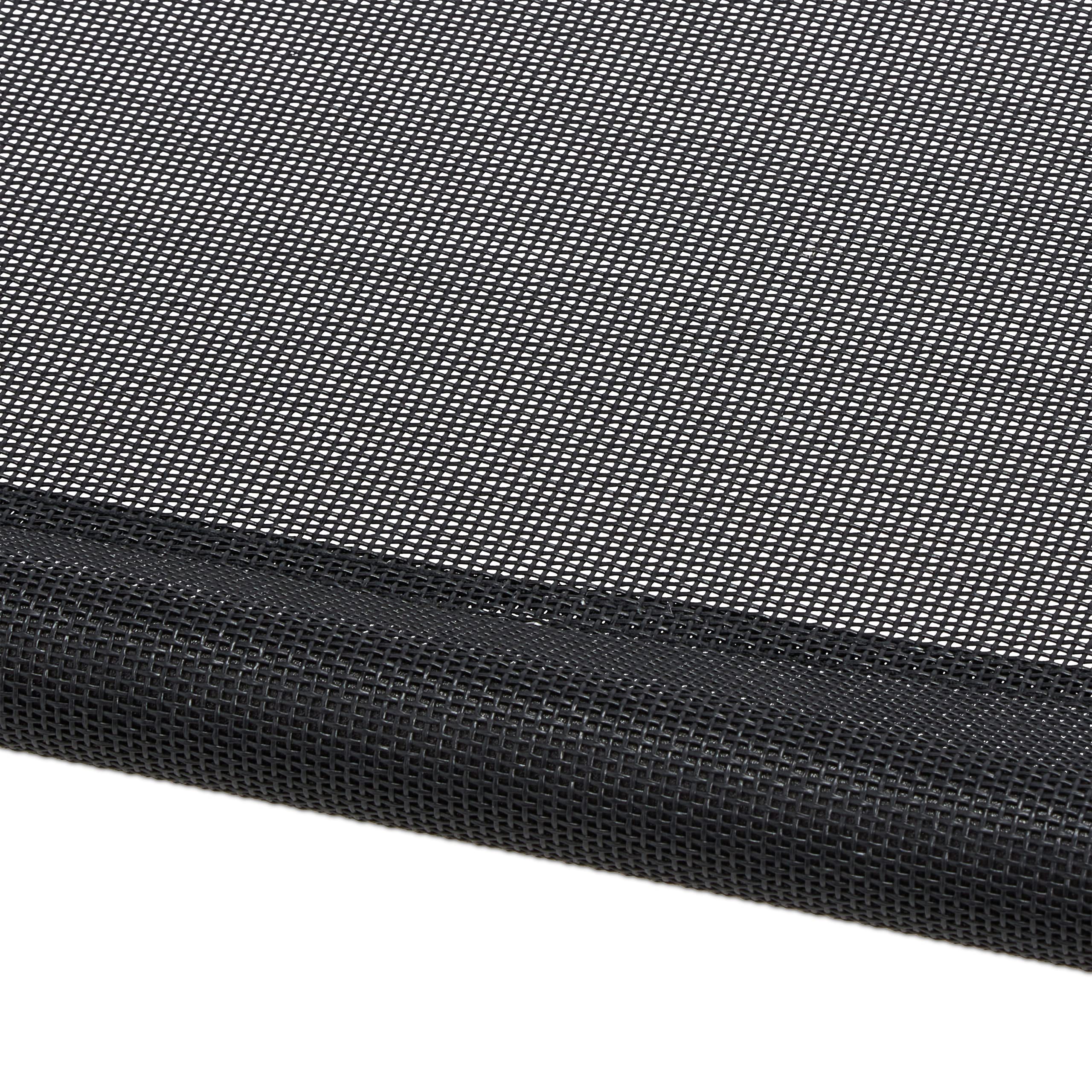 Relaxdays Leżak dla Psa, Podwyższone Legowisko do 35 kg, 19 x 111 x 65 cm, Łóżko Polowe na Zewnątrz, do Ogrodu i Kempingu, Czarny