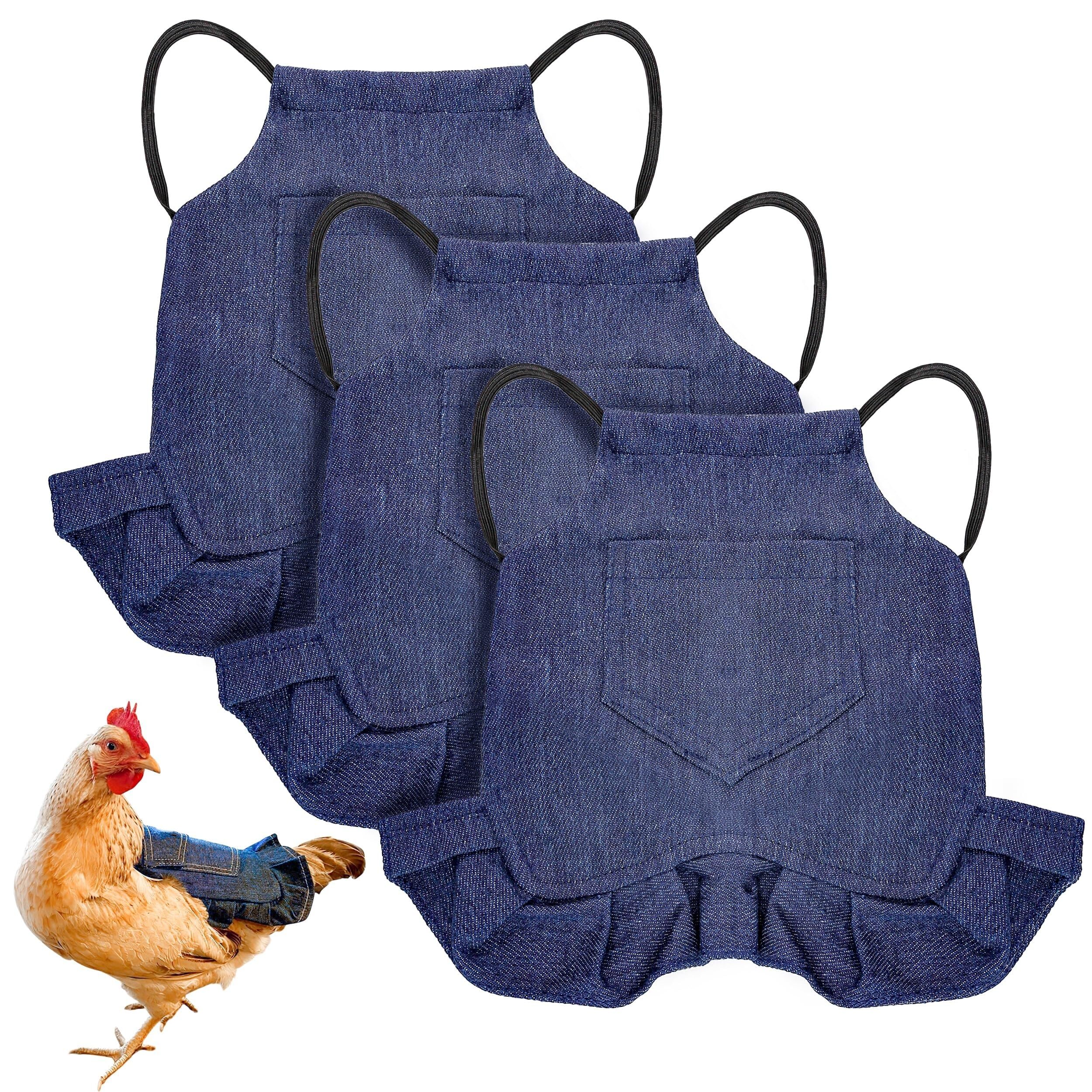 CIOIUGPIUK 3 Pack Chicken Hen Saddle Apron Vest Harnesses, Hen Apron Wing Feather Protector with Elastic Straps Poultry Back Clothes for Duck Geese