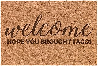 Daylor Coir Door Mat Entry Doormat Funny Welcome Hope You Brought Tacos