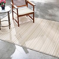 Vista 16 de Fab Habitat - Tapete de plástico reciclado para exteriores, impermeable, resistente a la decoloración y a las arrugas, a rayas, para patio, terraza