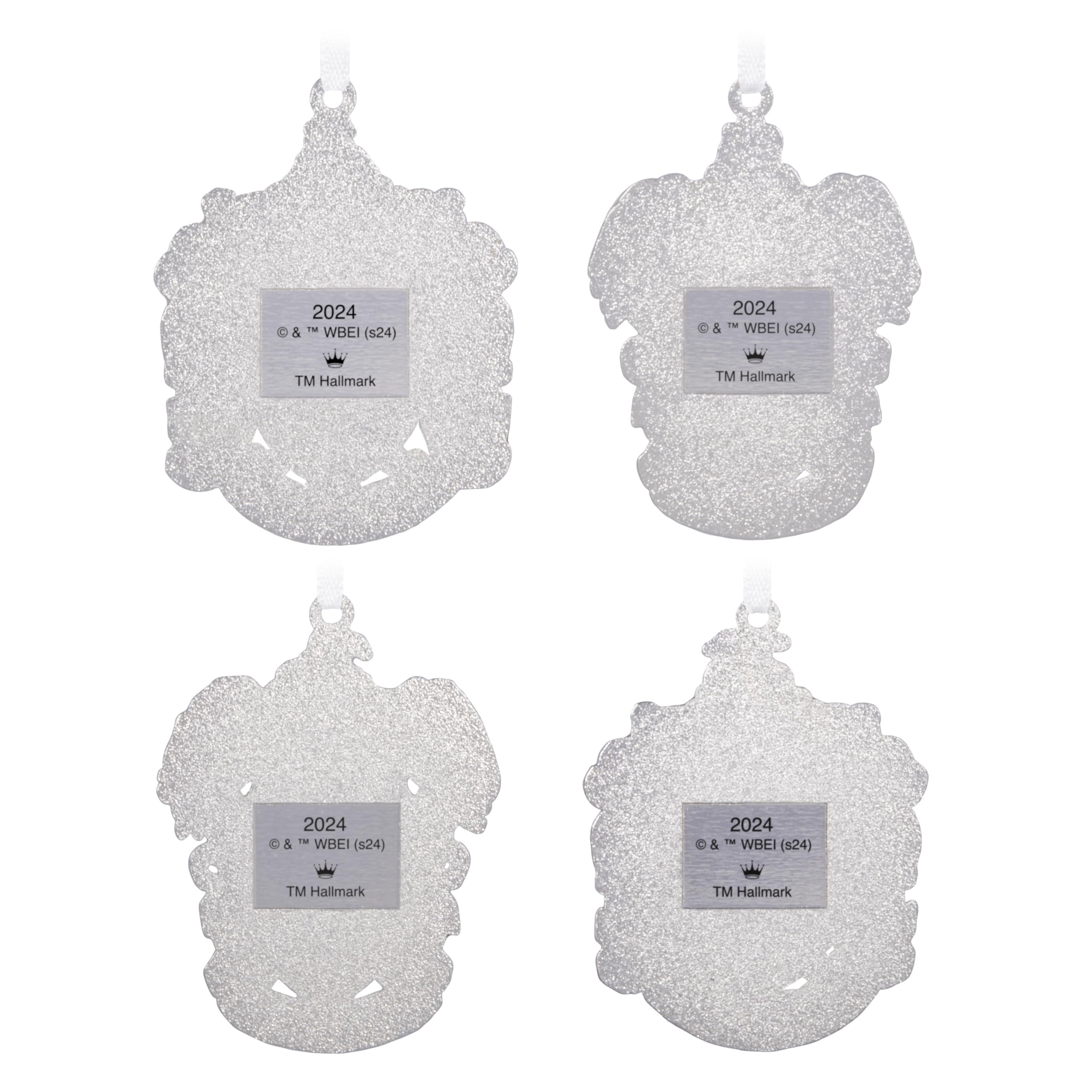Hallmark Keepsake Christmas Ornaments, Harry Potter Hogwarts House Crest, Metal, Set of 4, Gifts for Harry Potter Fans