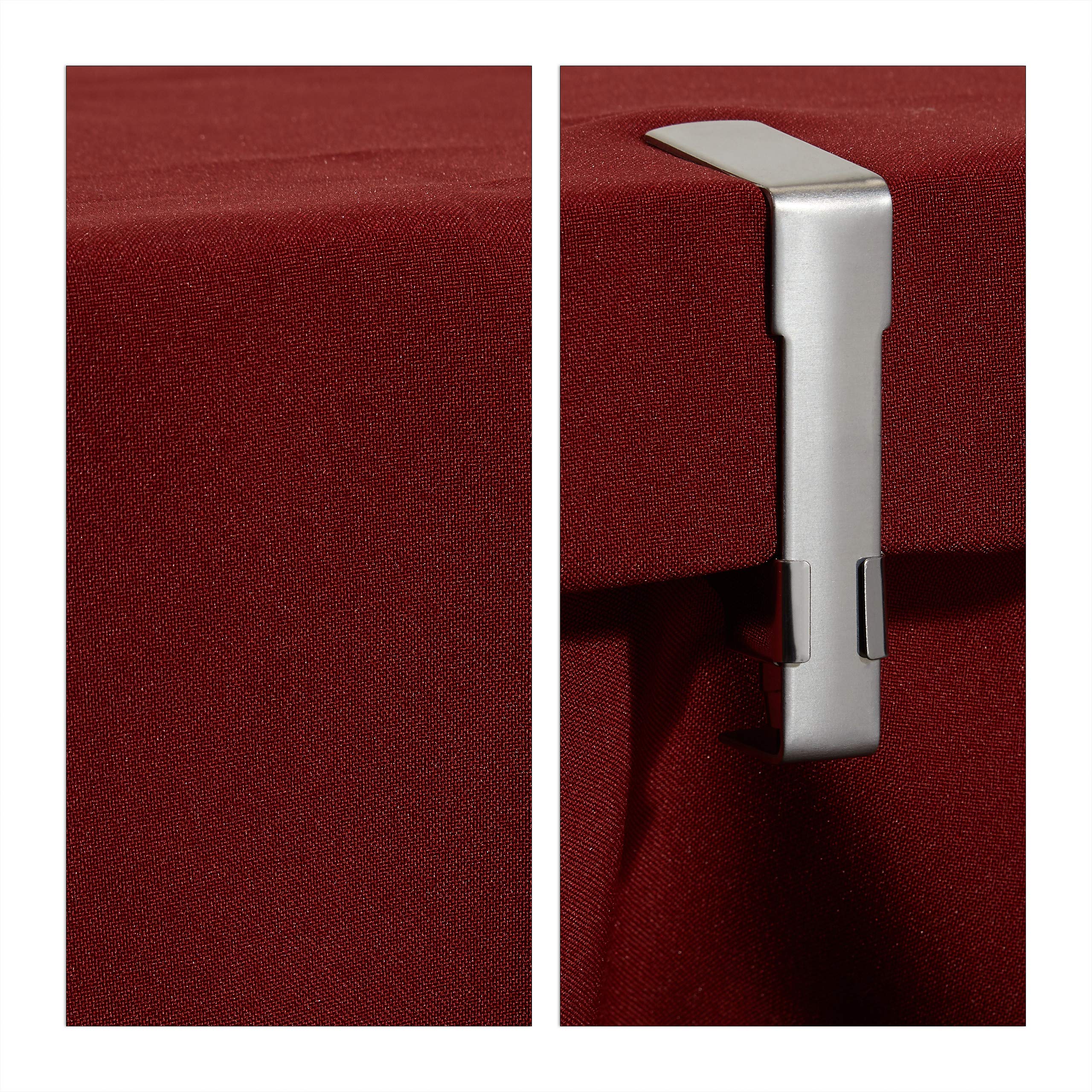Relaxdays Clip Fermatovaglia Regolabile, Set da 4 Morsetti per Tavoli Spessi, Acciaio, fino a 4,2 cm spessore, argento