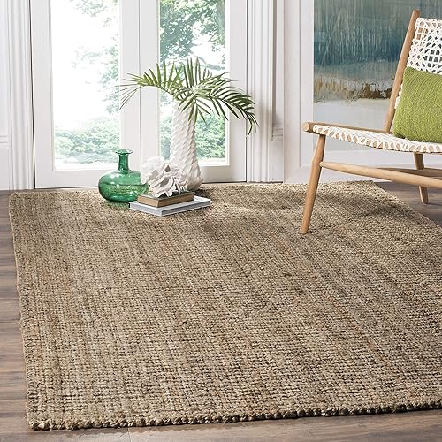 Vista 259 de SAFAVIEH Colección Natural Fiber NF447A - Tapete de pasillo, yute texturizado grueso tejido a mano de 0.75 pulgadas de grosor, ideal para zonas