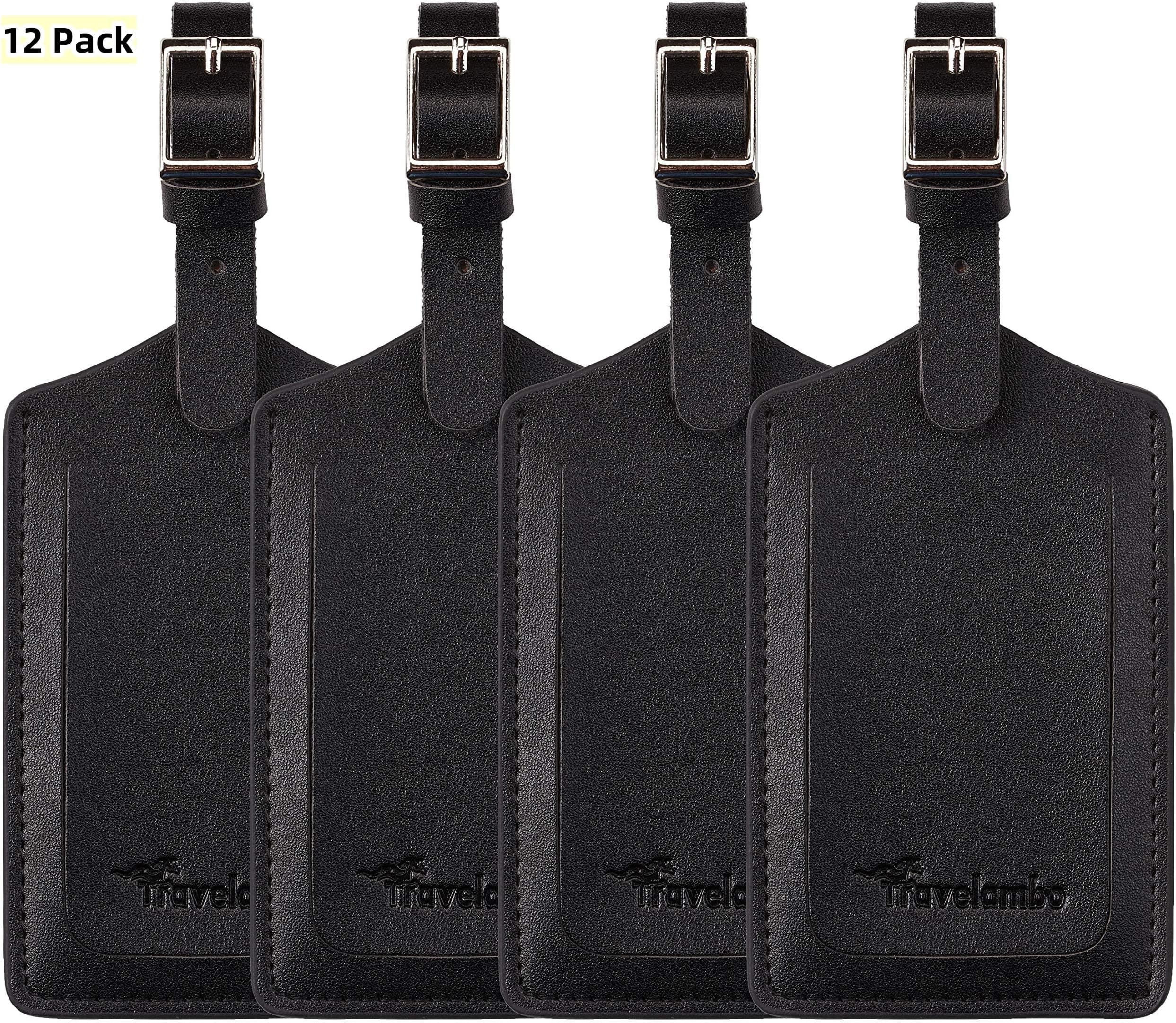 Luggage Tags for Suitcases PU Leather Travel Tags Bag Tags Privacy Protection Travel Essentials