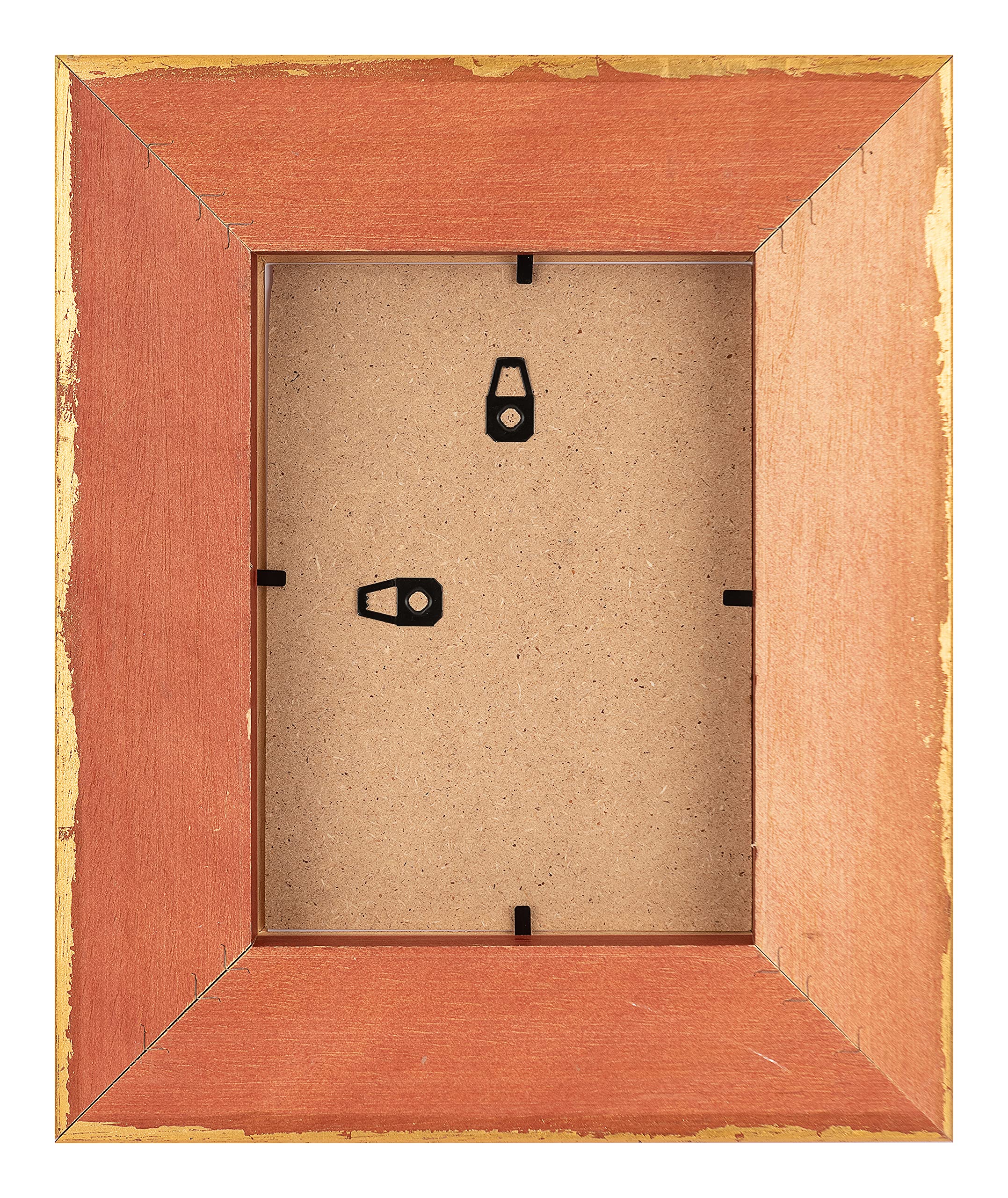 Wallazz Cornice Portafoto in Legno Pregiato - Made in Italy - Vetro Sintetico Infrangibile Crilex - Cornice per Tela - Design Italiano e Qualità Artigianale,40x50cm Foglia Oro