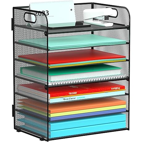Sinboun 7-Tier Mesh Desk File Organizer: Simplify Your Office with Style