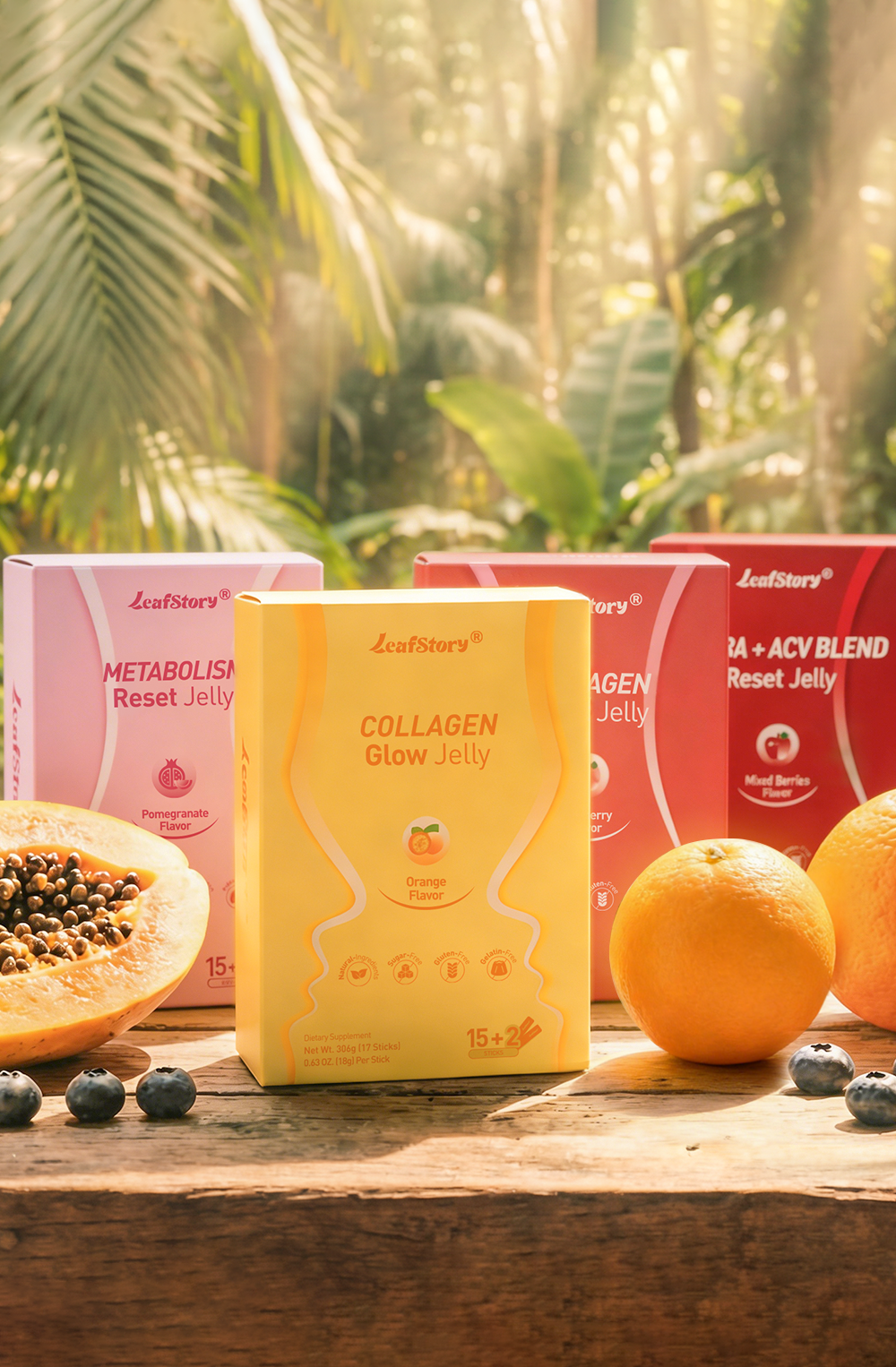 Amazon.com: LeafStory Collagen Glow Jelly- Orange Flavor, Support