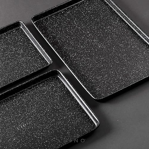 Miniatura 6 de Utensilios para hornear BINO - Juego de 3 bandejas antiadherentes para hornear galletas, juego de bandejas para hornear de alta calidad con