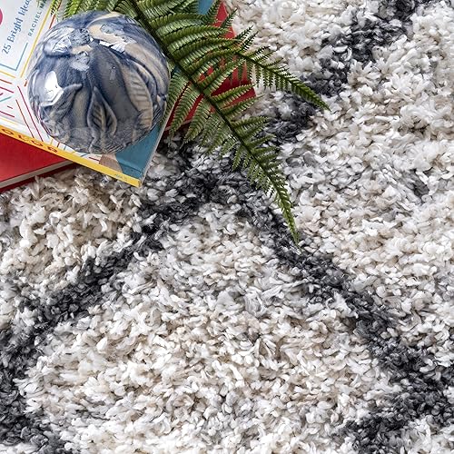 Miniatura 7 de nuLOOM Alfombra de área de transición Kristi Shag 4x6, marfil