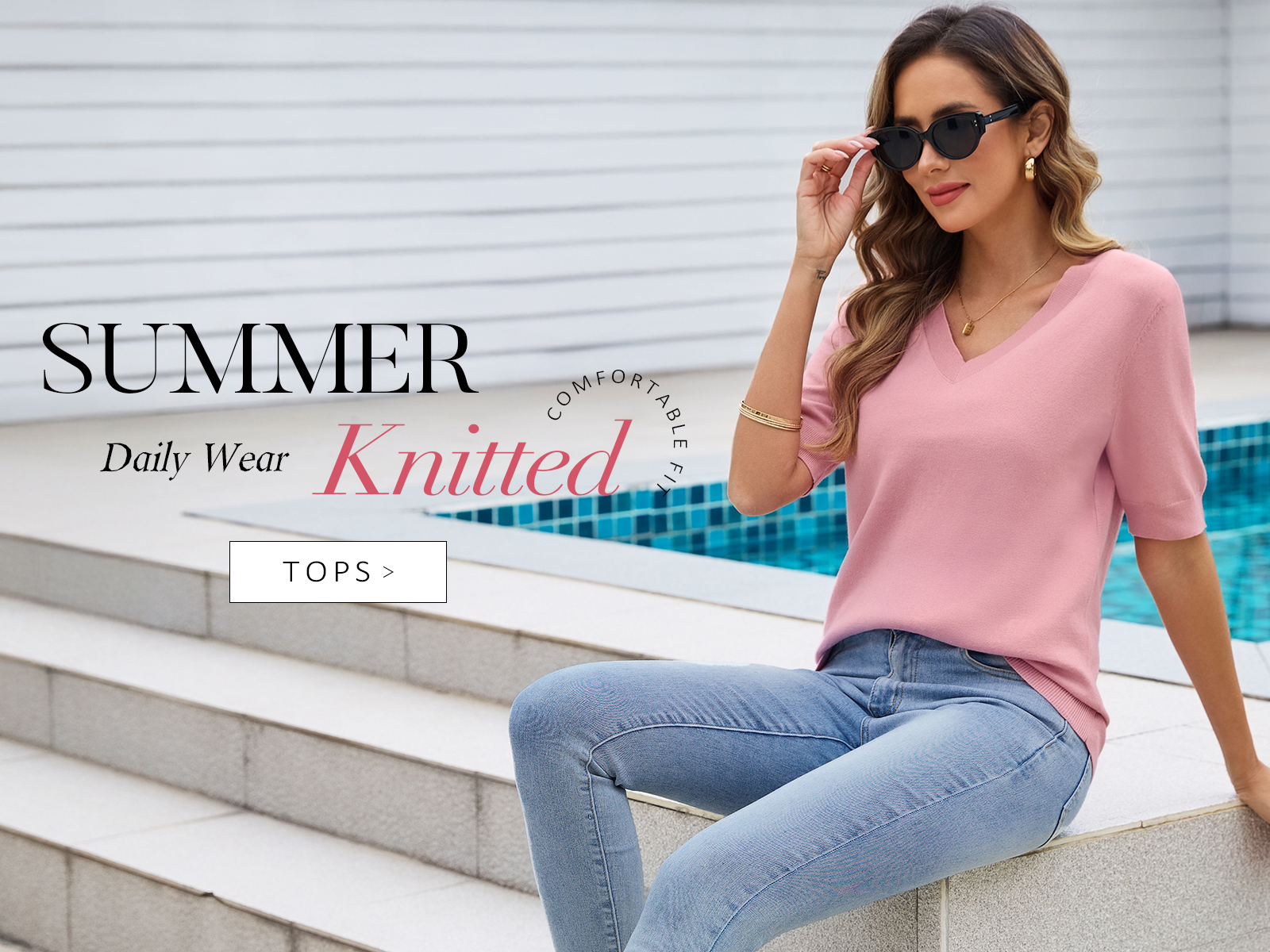 MEROKEETY Women's Short Sleeve Sweater Summer Business Casual Tops