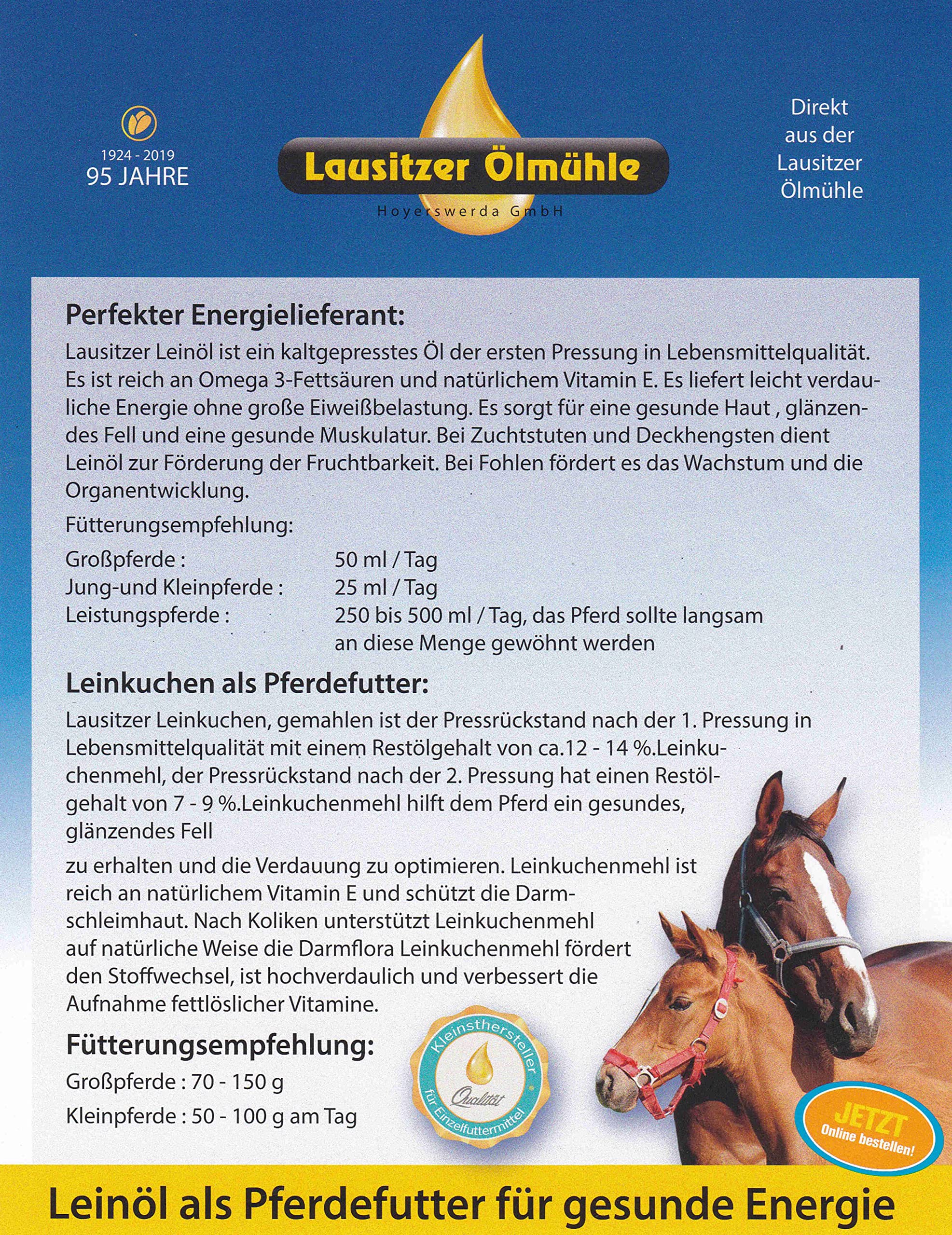 20 Liter Leinöl Leinsamenöl frisch nativ kaltgepresstes Leinöl für gesunde Energie 4 x 5 Liter