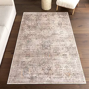 nuLOOM 9' x 12' Machine Washable Area Rug with Waterproof Spill Proof Surface, Non Slip Backing and Stain Resistant for Living Room, Bedroom, Kitchen, Dining Room, Philomena Sage Green