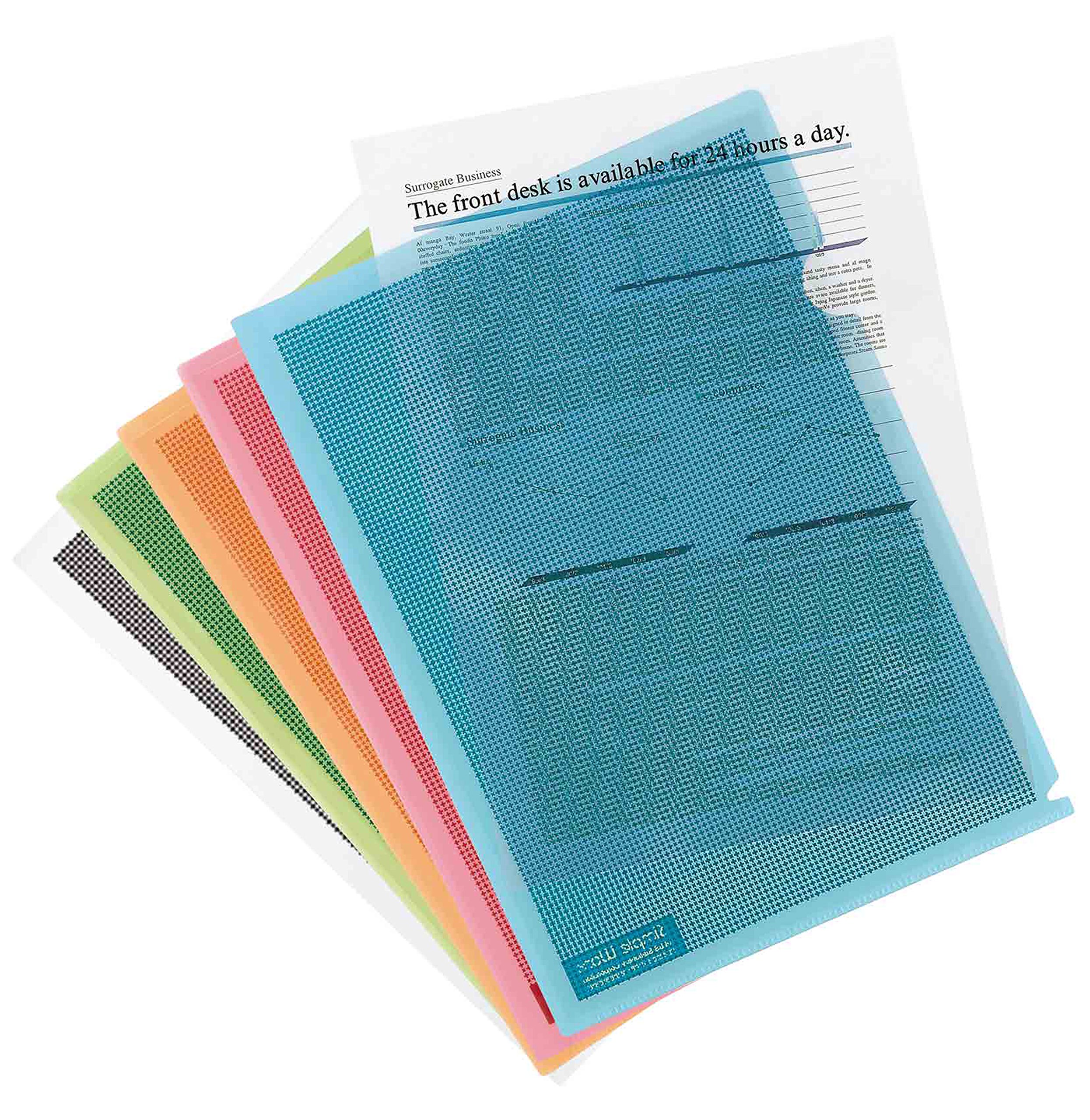 PLUS Japan; Camouflage Sichtschutzhülle in verschiedenen Farben; 5er Pack (1 x 5 Hüllen)