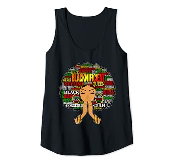 Amazon Com Womens Blacknificent Words Art Afro Natural Hair Black