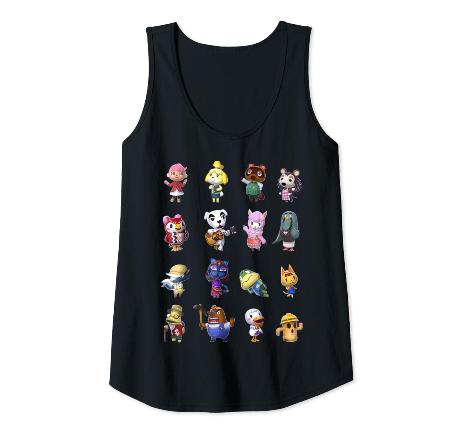 Animal Crossing Villagers Line Up Graphic Flowy Tank ...