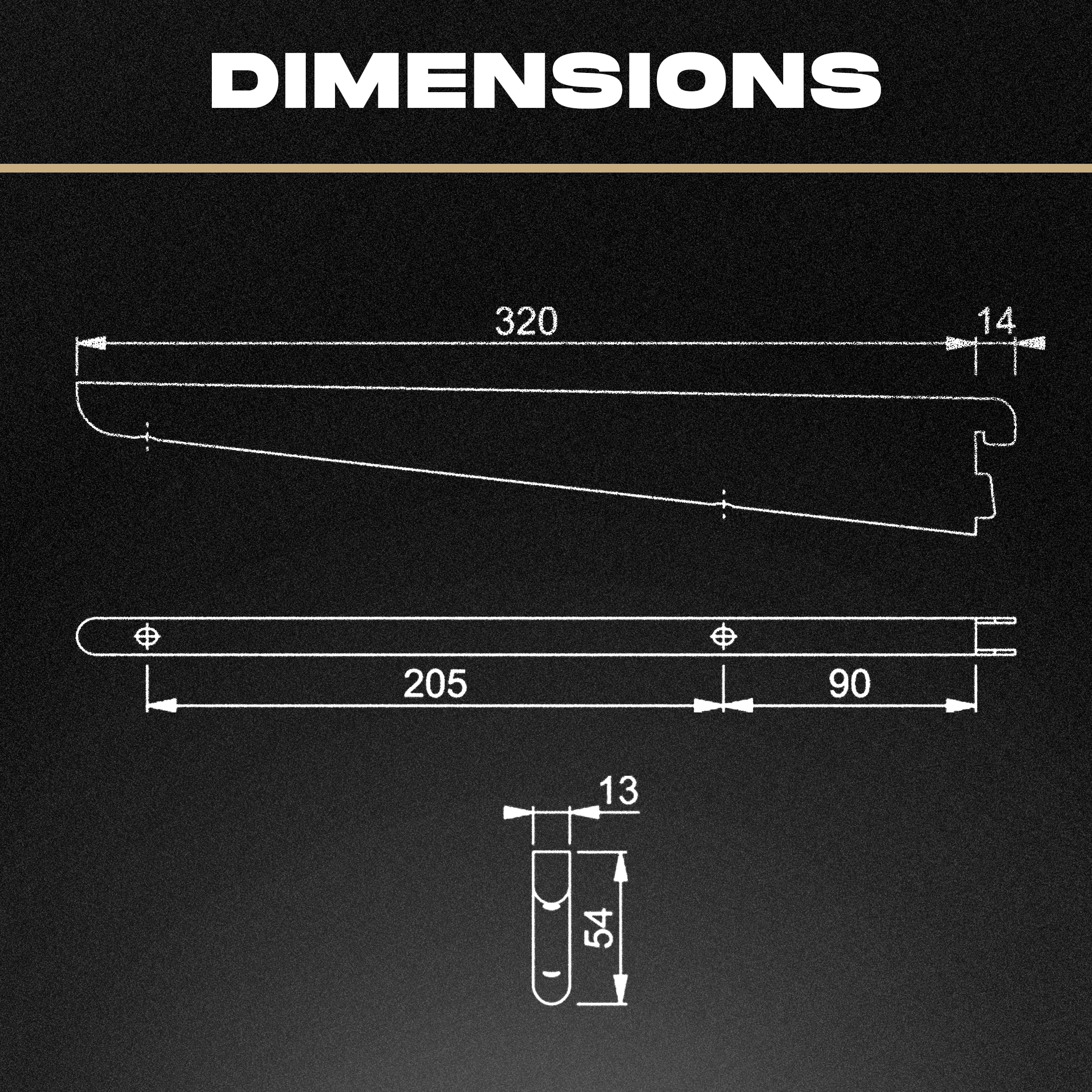IRONWORX® Regalhalterungen mit zwei Schlitzen, 320 mm, Weiß, verstellbare Wandhalterungen für Regale, robuster Stahl für Premium-Aufbewahrungslösungen, für Zuhause oder Büro, stabiles Design