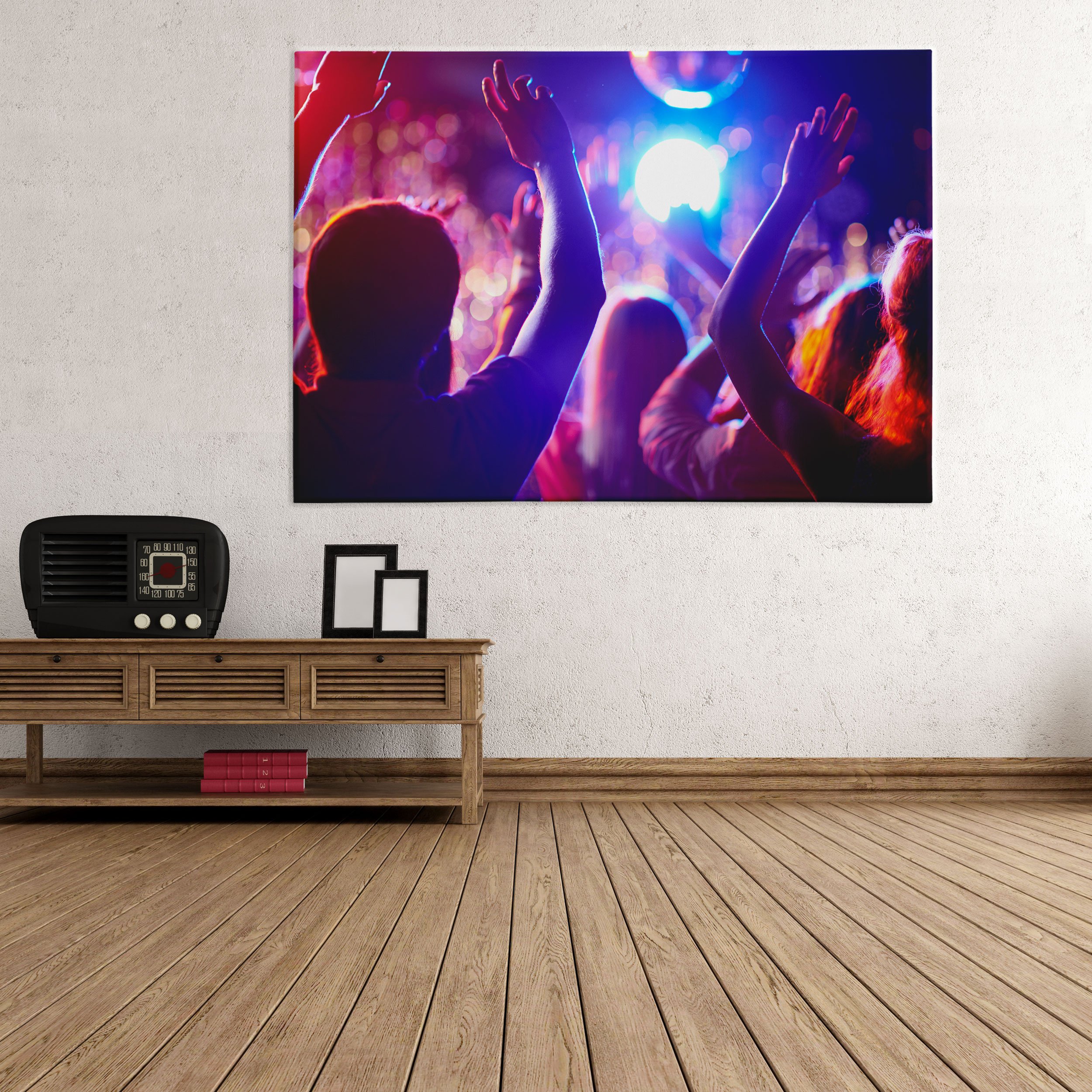 Quadro su Tela Canvas - INTELAIATO - Pronto da Appendere - Concerto Live - Deejay DJ - 70x100cm - Senza Cornice - (cod.2538)