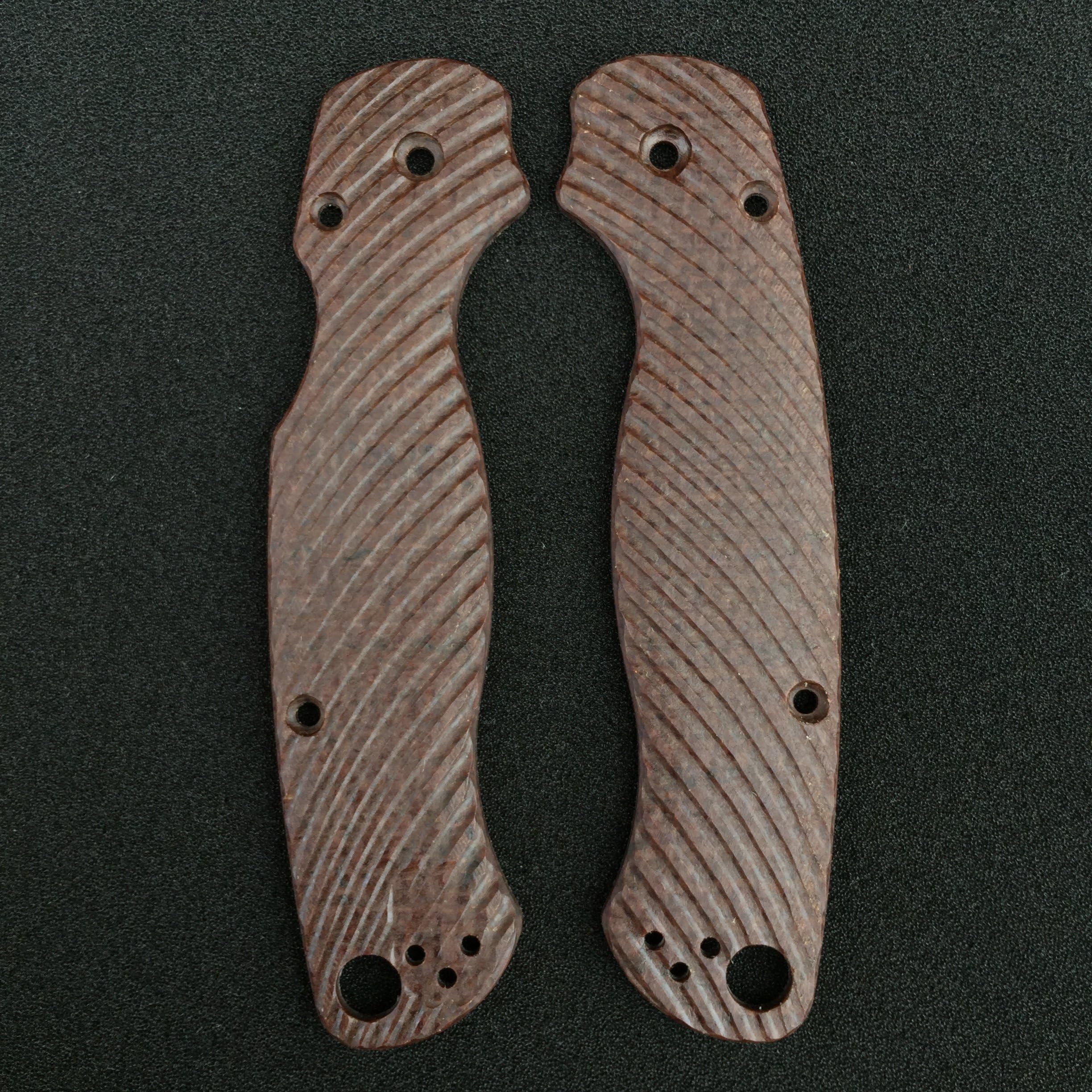 ID Knives Scales for Spyderco Paramilitary 2 (Brown burlap Micarta)