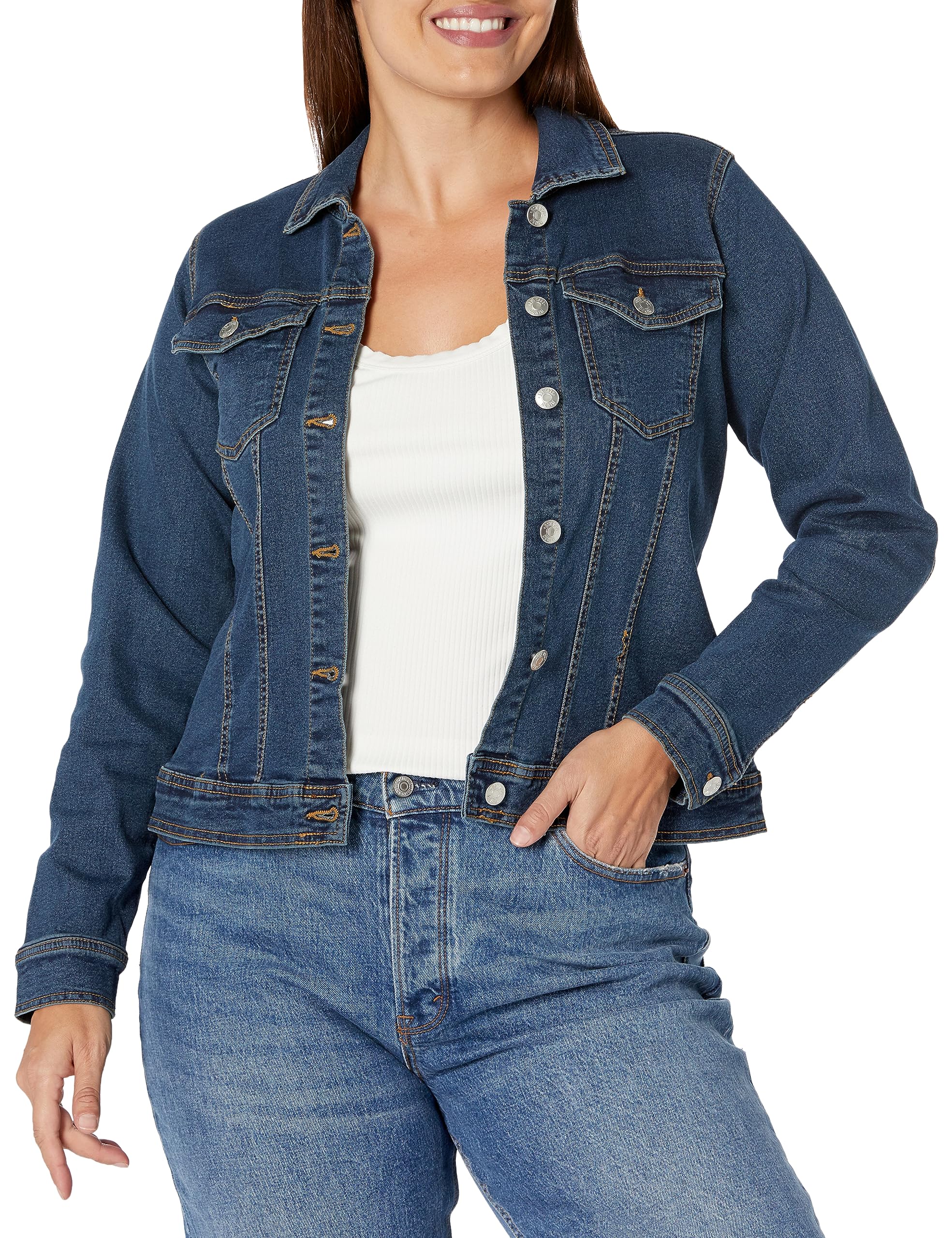 EVANS Womens Evans Plus Size Denim Jacket Jacket