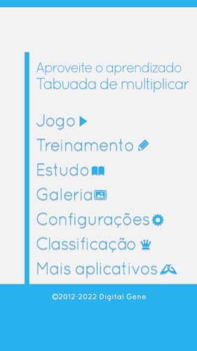 Aproveite o aprendizado Tabuada de multiplicar