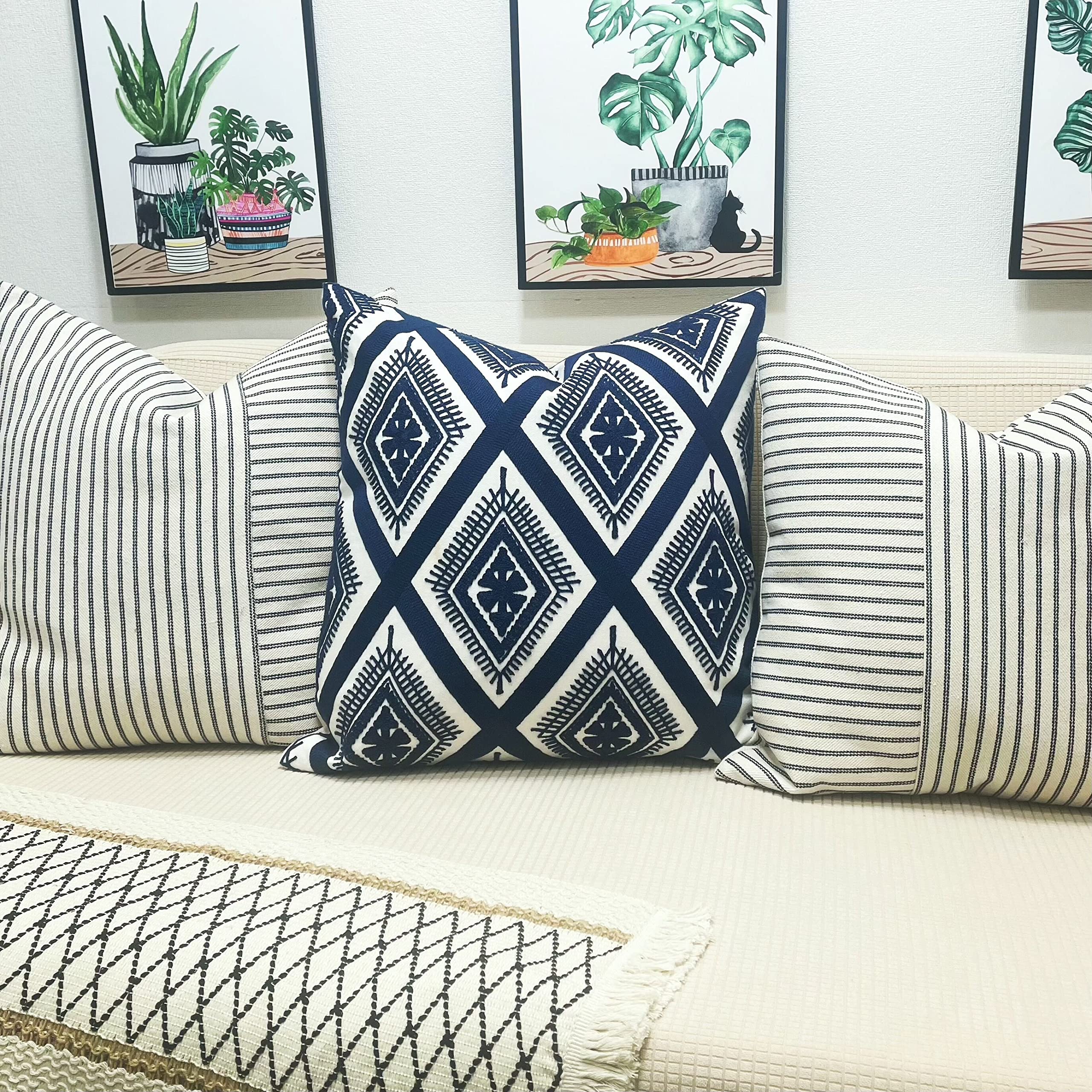 Amazon.com: Slow Cow Embroidery Cushion Cover Decorative Invisible