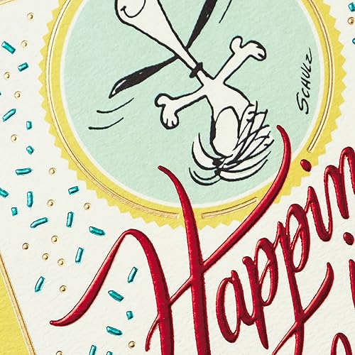 Miniatura 5 de Hallmark Peanuts - Tarjeta de cumpleaños (Snoopy, Happiness) (5RZB2080)