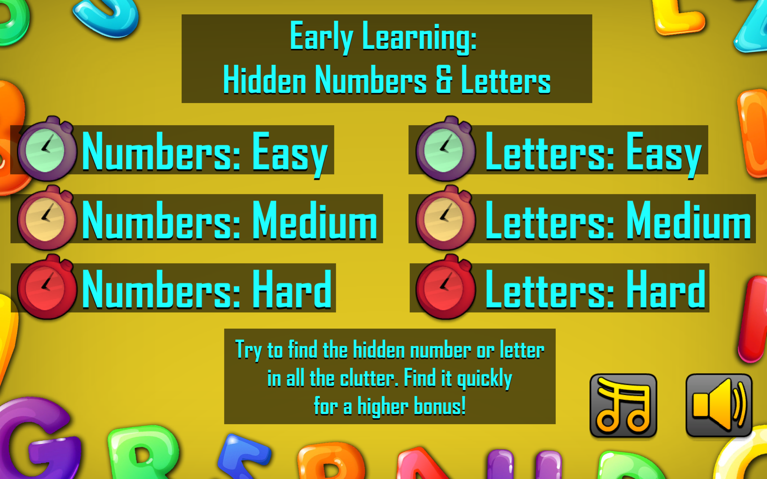 Numbers Hidden Wording Early Learning: Hidden Letters & Numbers - App on Amazon Appstore