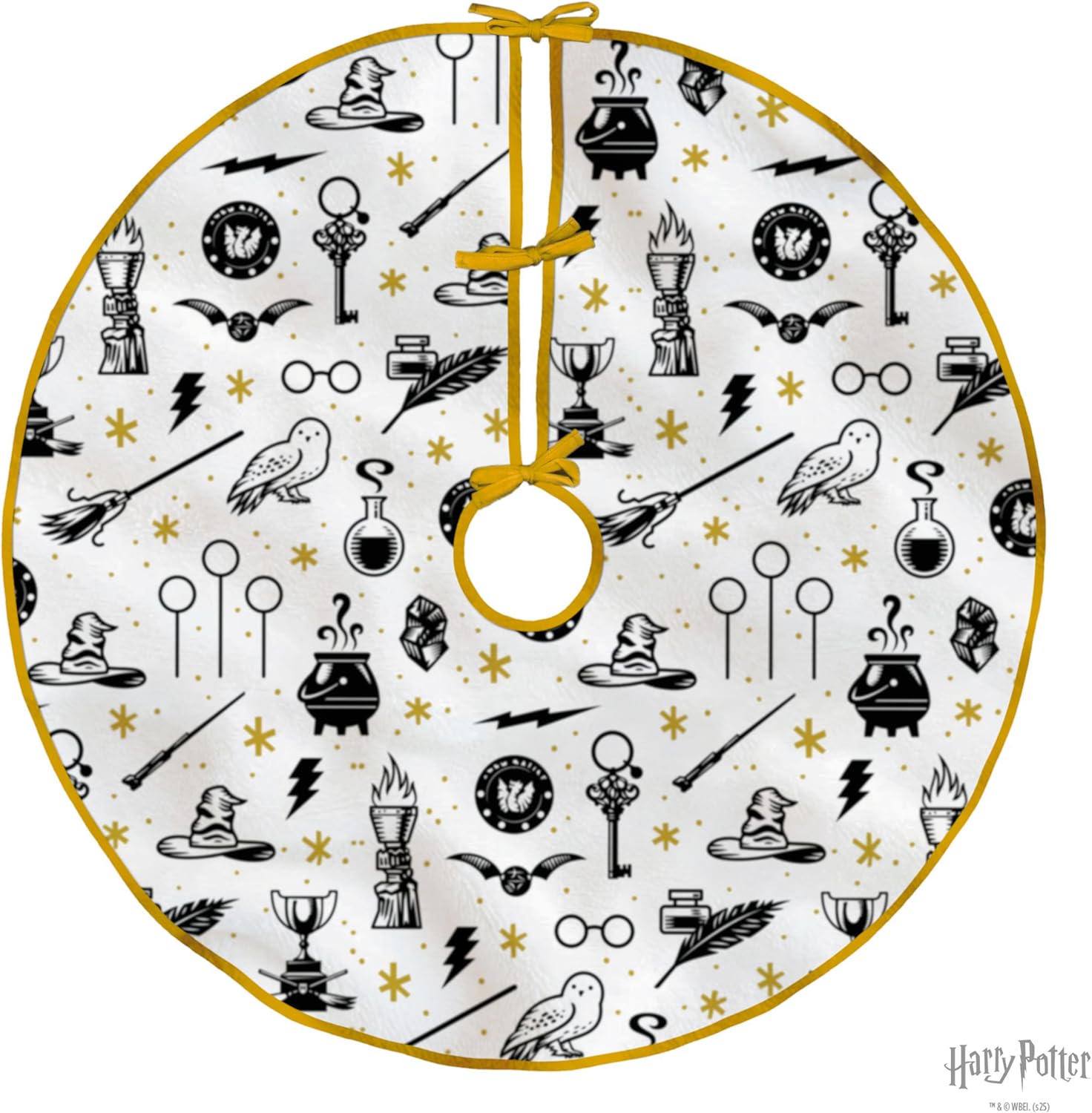 Hallmark Harry Potter 48" Christmas Tree Skirt, Fabric, Gifts for Harry Potter Fans