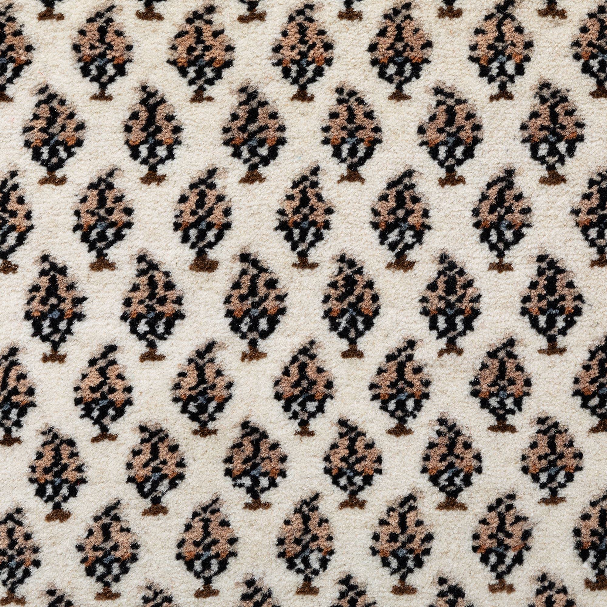 Steffensmeier Orientteppich Mir fein | Beste Schurwolle | Orientalisch | Beige, Handgeknüpft, Größe: 90x160 cm