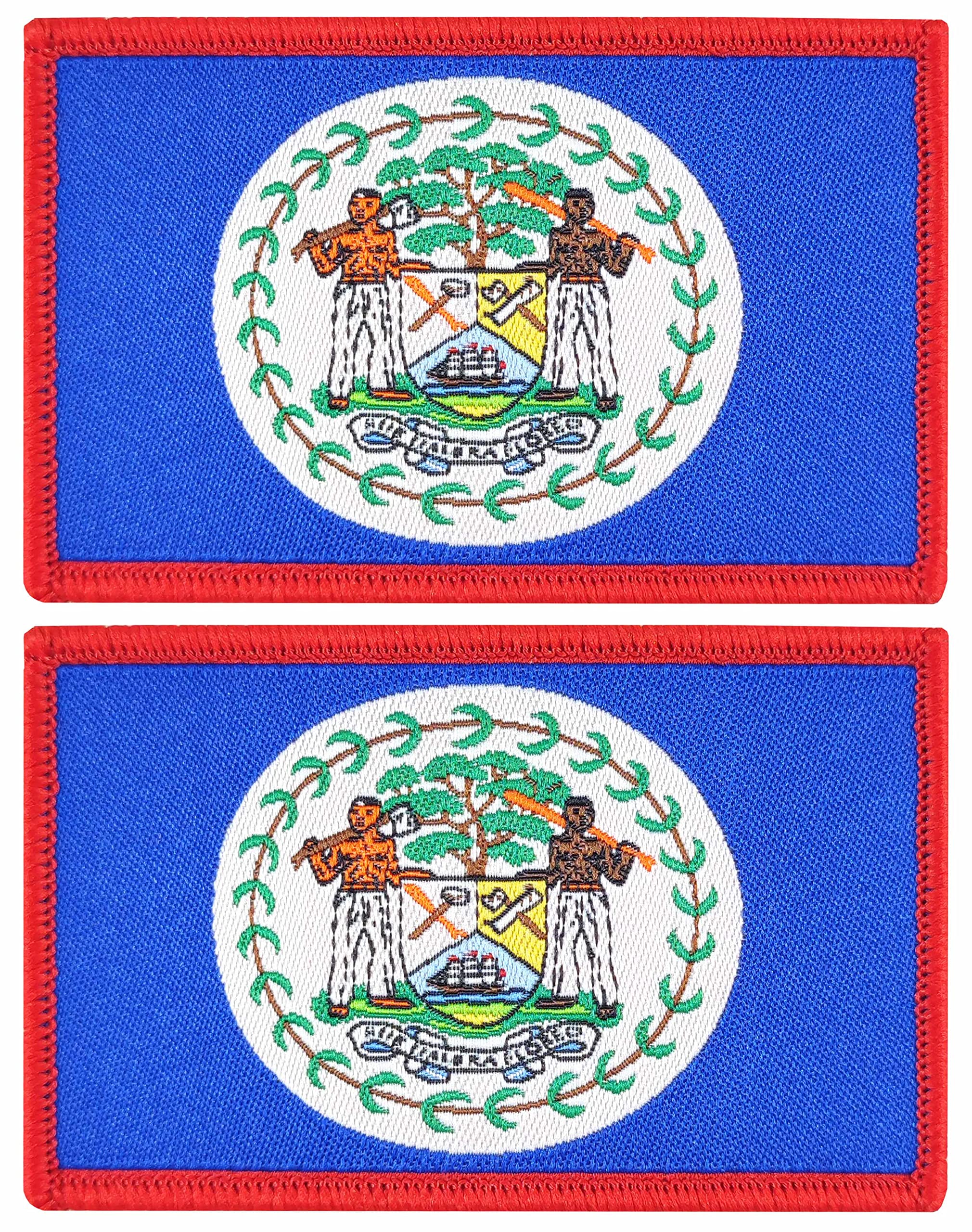 Belize Flag Patch - Iron On Or Sew On Embroidered Tactical Military Style