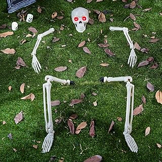 JOYIN Halloween Skeleton Ground Stakes Decoration, Full Size Skeleton Ground Stakes Prop for Yard Decoration Stakes, Outdoor Halloween Props, Halloween Lawn Yard Decorations