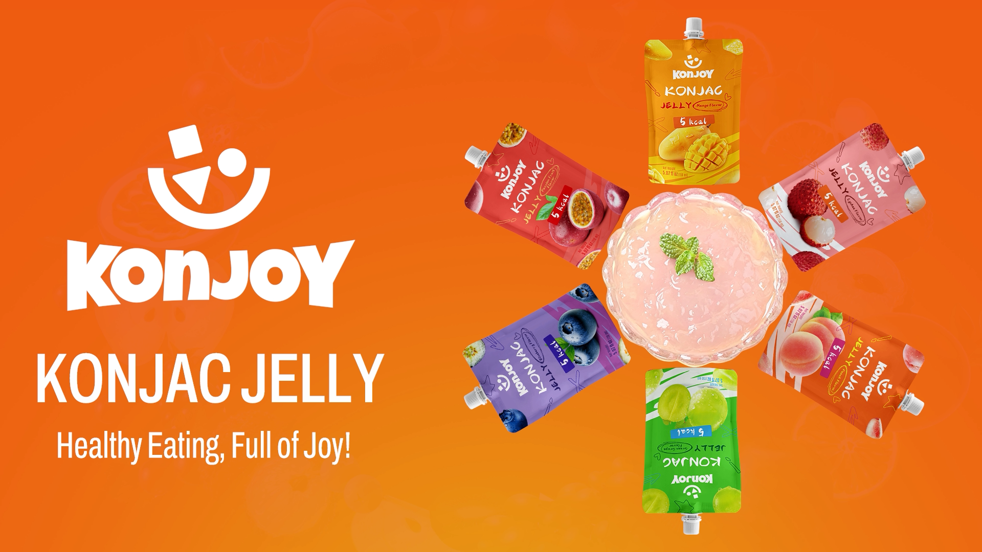 Amazon.com: KONJOY Konjac Jelly Peach Flavor, 12 Squeeze Pouches