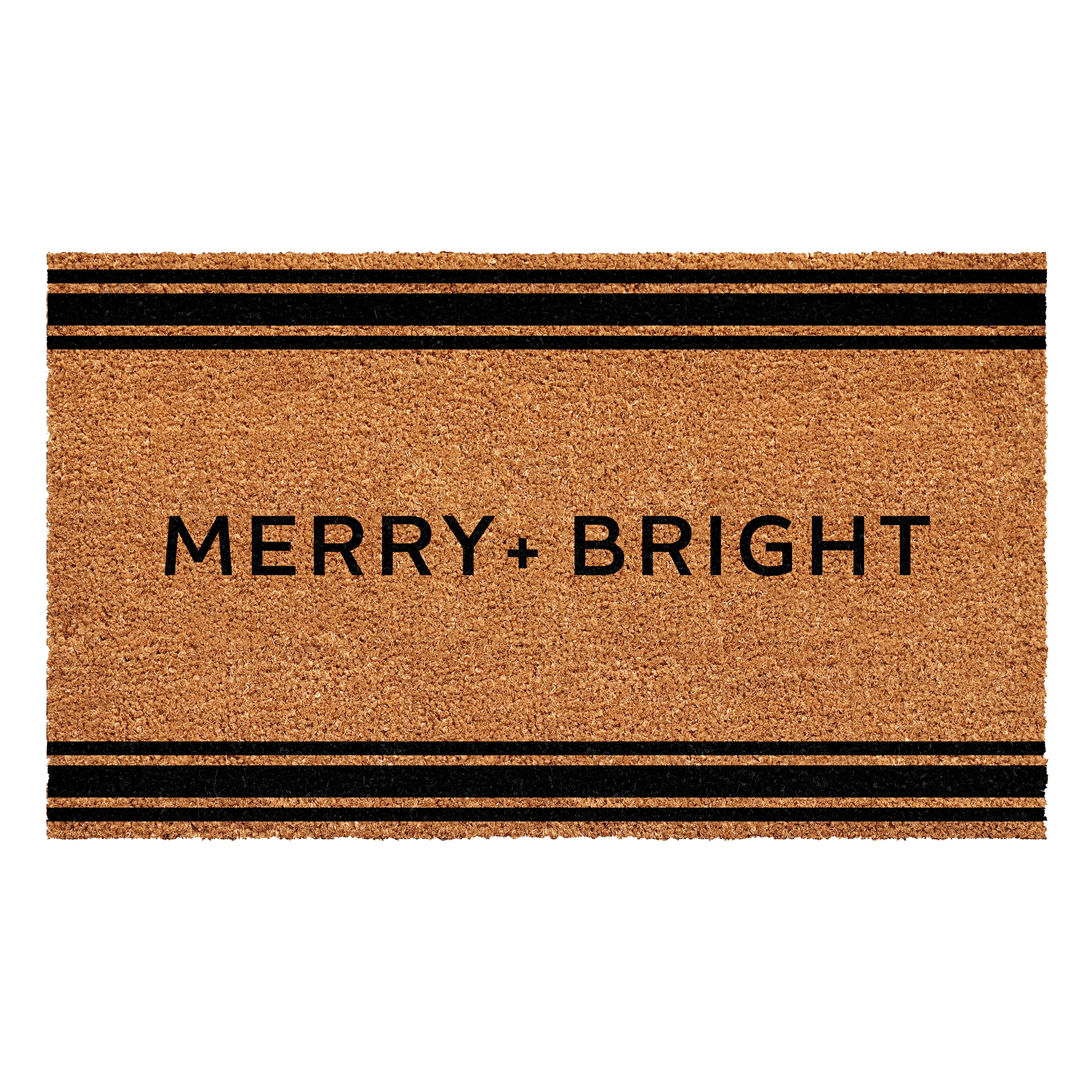Calloway Mills 109042436 French Stripe Merry + Bright Doormat 24" x 36"