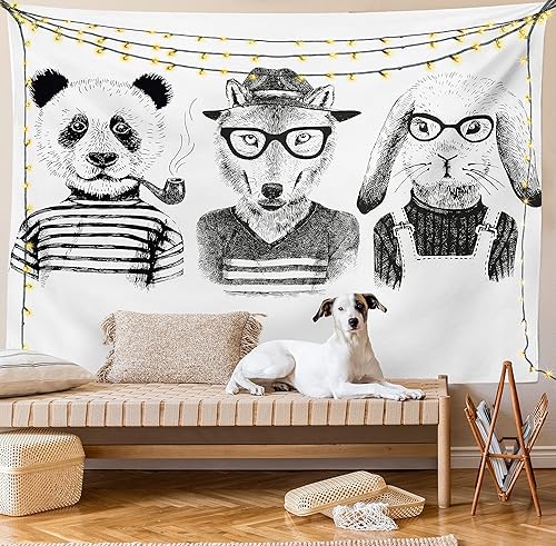 Miniatura 35 de Ambesonne Tapiz de fiesta de los años 70, caja retro en arte pop, música de baile, composición colorida impresa, para colgar en la pared para