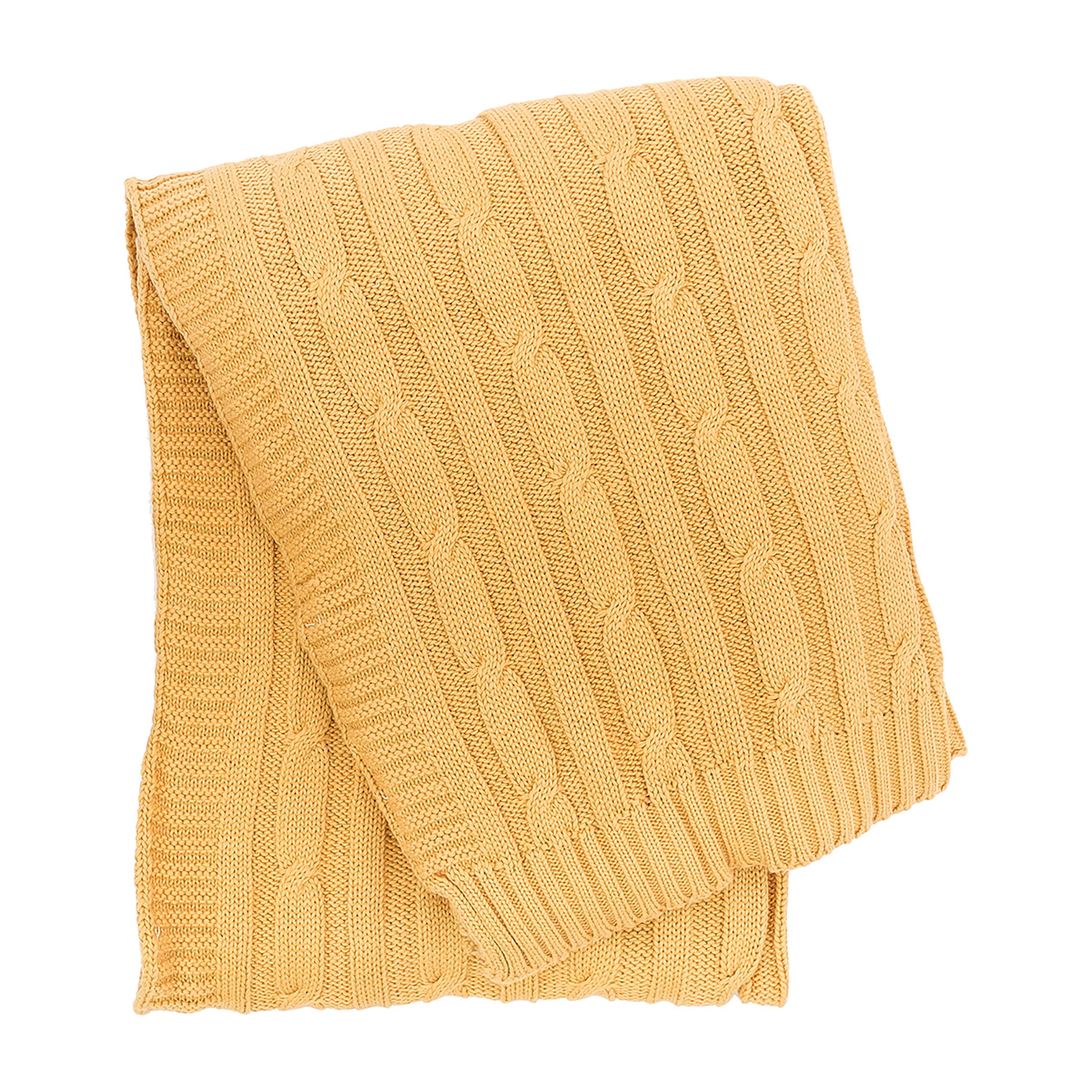 C\u0026F Home Camel Cable Knit Throw Blanket 