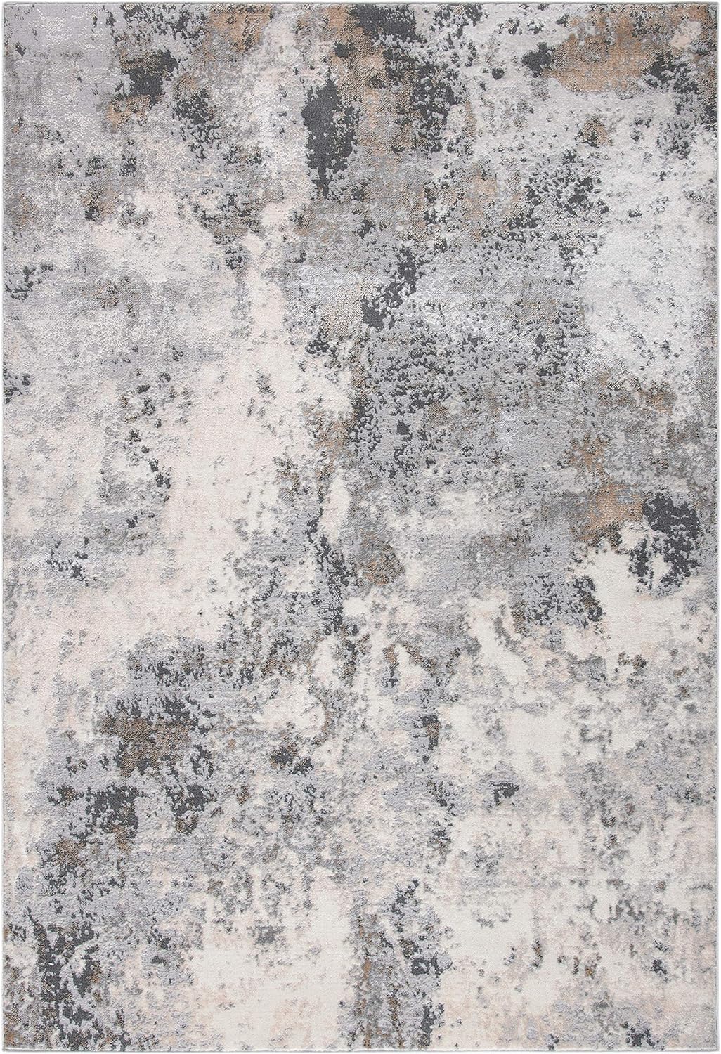 SAFAVIEH Lagoon Collection Area Rug - 5'3" x 7'6", Ivory & Grey, Modern Abstract Design, Non-Shedding & Easy Care, Ideal for High Traffic Areas in Living Room, Bedroom (LGN522A)