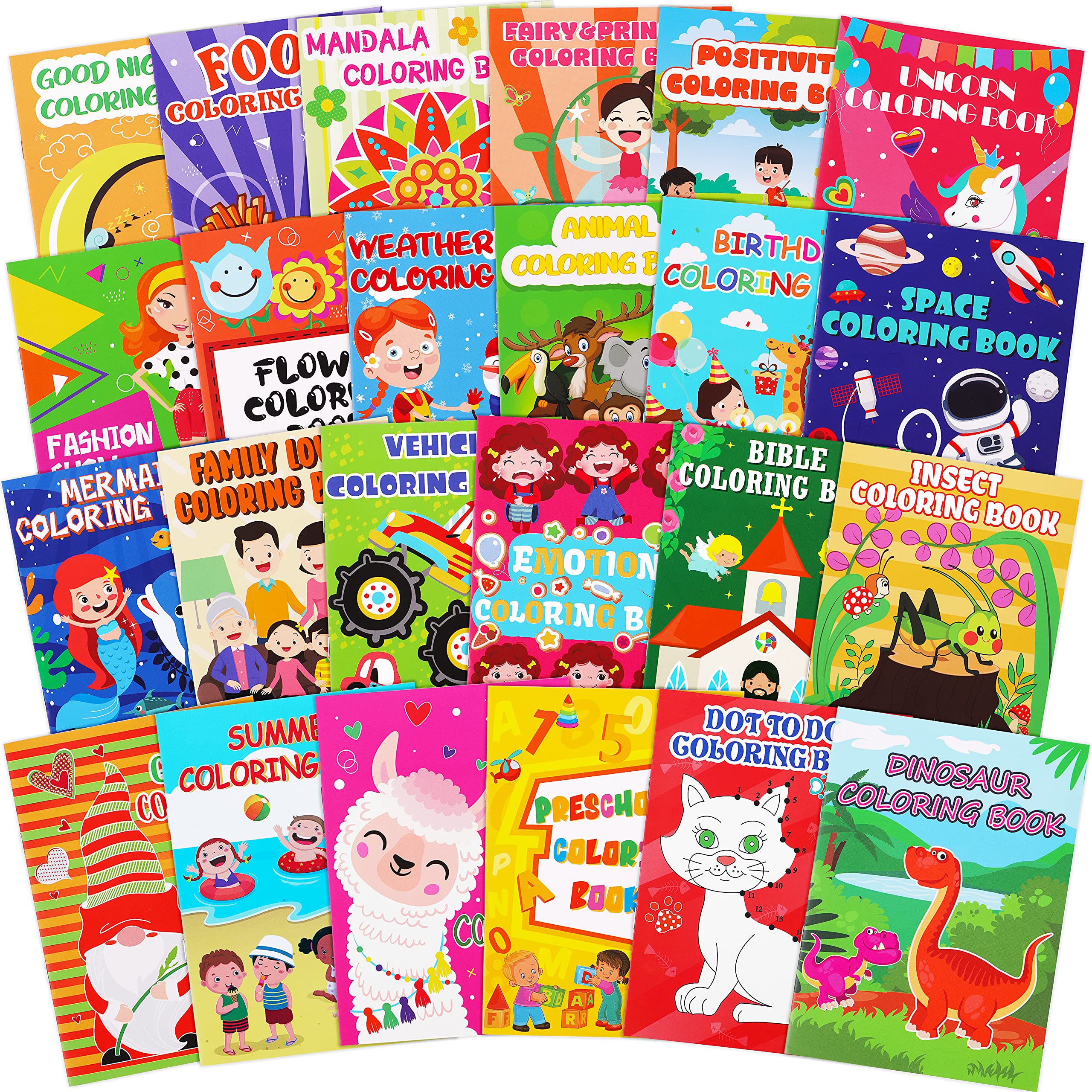 24PCS Small Coloring Books for Kids Ages 2-4,4-8 - Birthday Party Favors  Gifts Goodie Bags Stuffer Fillers Classroom Activities Supplies Includes ...