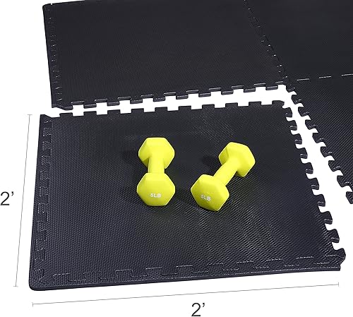 Miniatura 4 de BalanceFrom - Tapete tipo rompecabezas con espuma de etilvinilacetato y entrelazables, para MMA, ejercicio, gimnasia y protector de suelo para