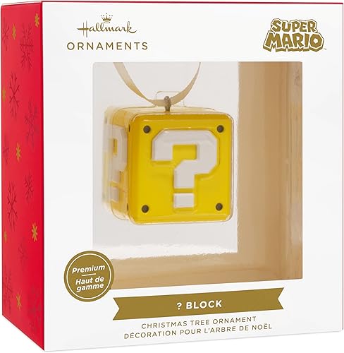 Miniatura 3 de Hallmark Nintendo Super Mario Question Block Adorno de Navidad, Metal