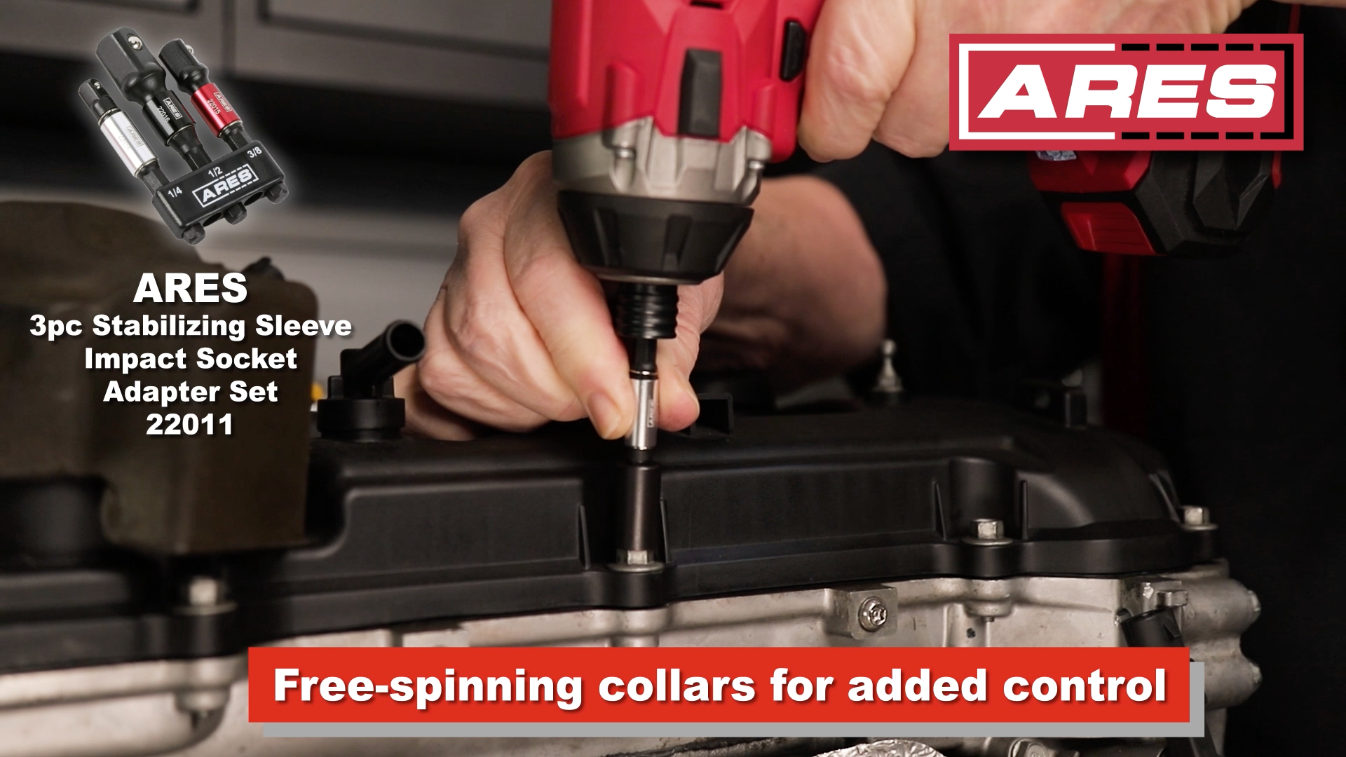 ARES 22011-3-Piece 3-Inch Impact Grade Socket Adapter Set with