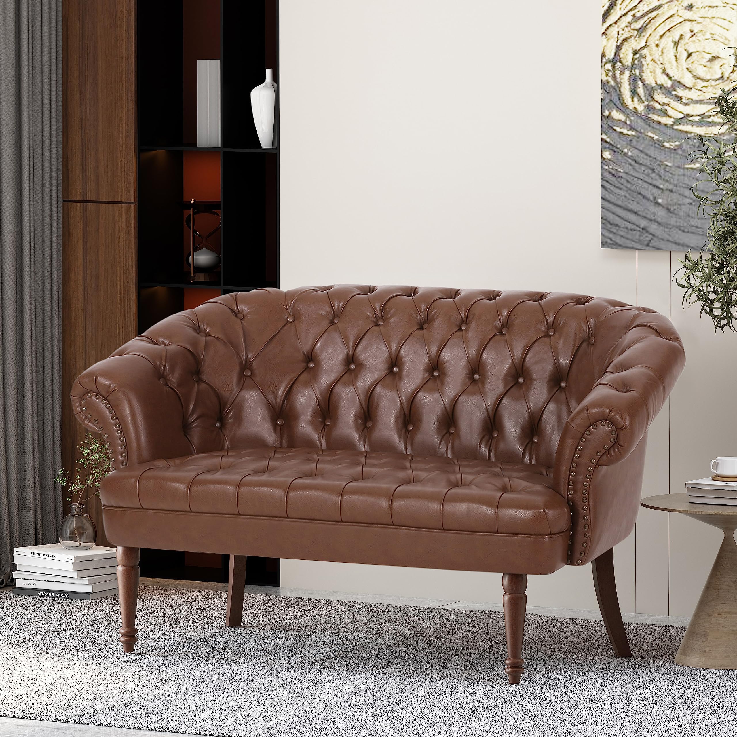 (similar) LOVESEAT,Loveseats,Light Brown 57 x 27.5 x 23.25(LxWxH),66.91KG