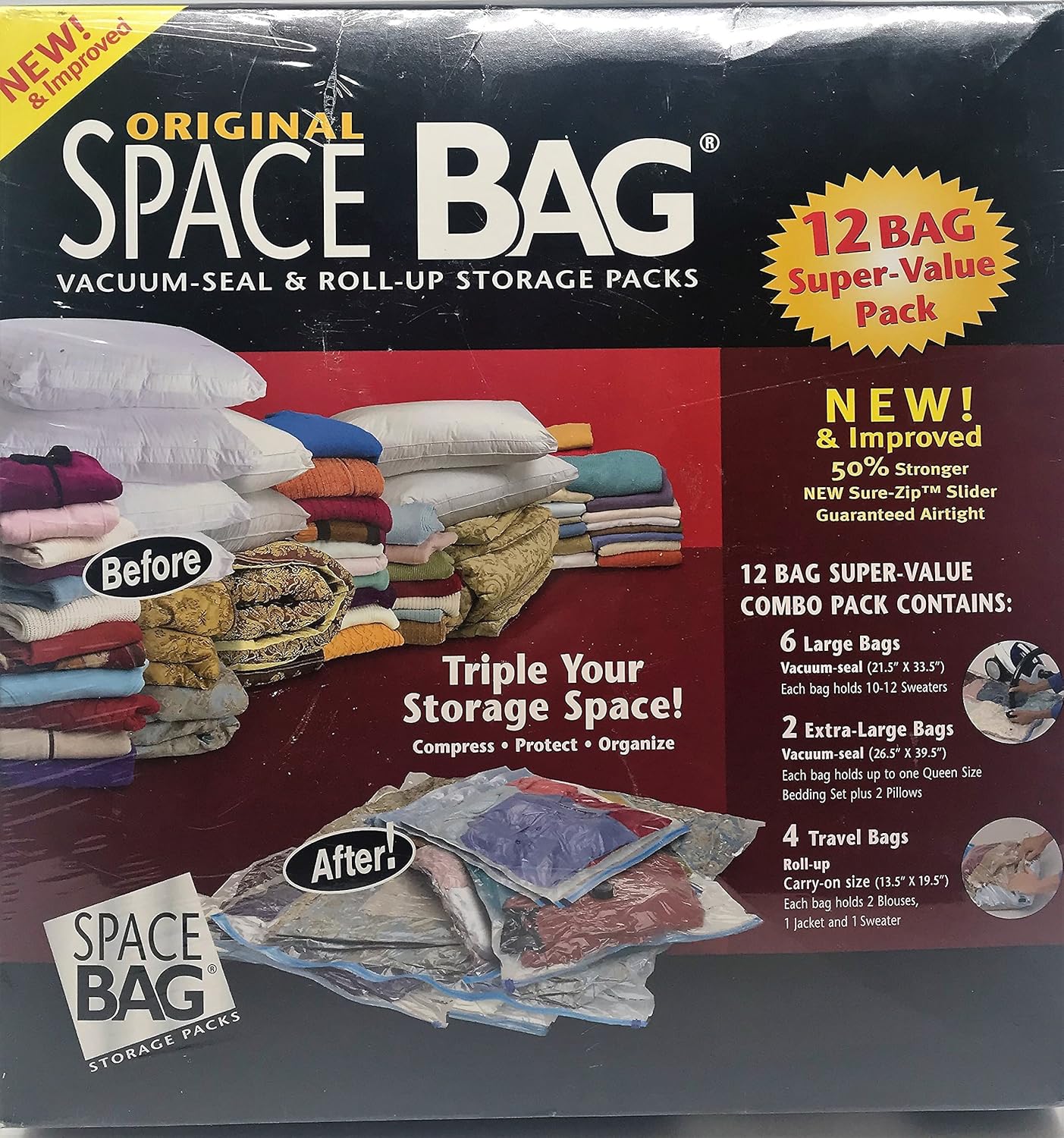Original Space Bag 12 Bag Super Value Pack BR5391BB Home