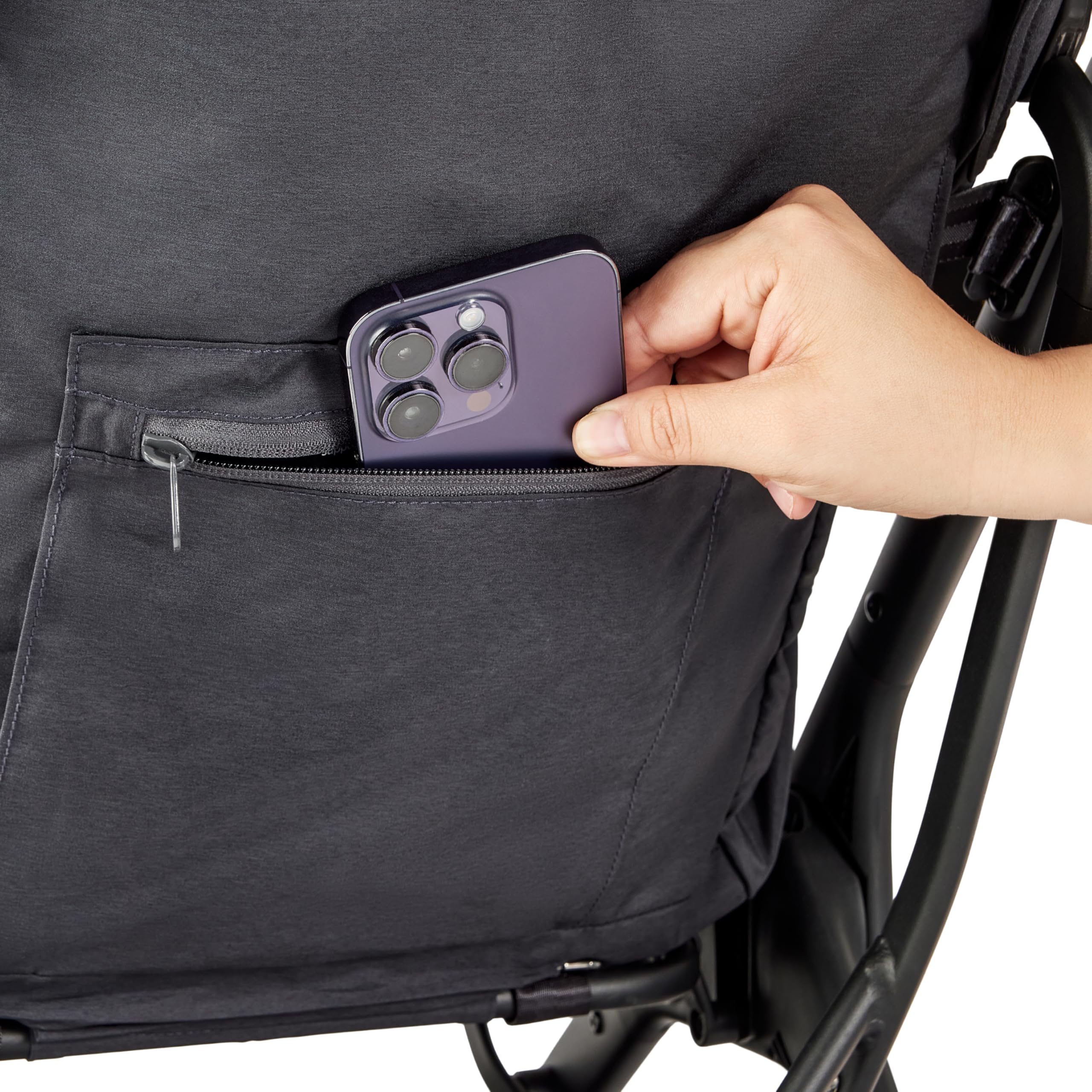 Silla de paseo Ergobaby Metro 3 con función reclinable, apta desde el nacimiento hasta los 22 kg (0-4 años), Plegable, compatible con silla de coche, con asiento ergonómico, Graphite Grey