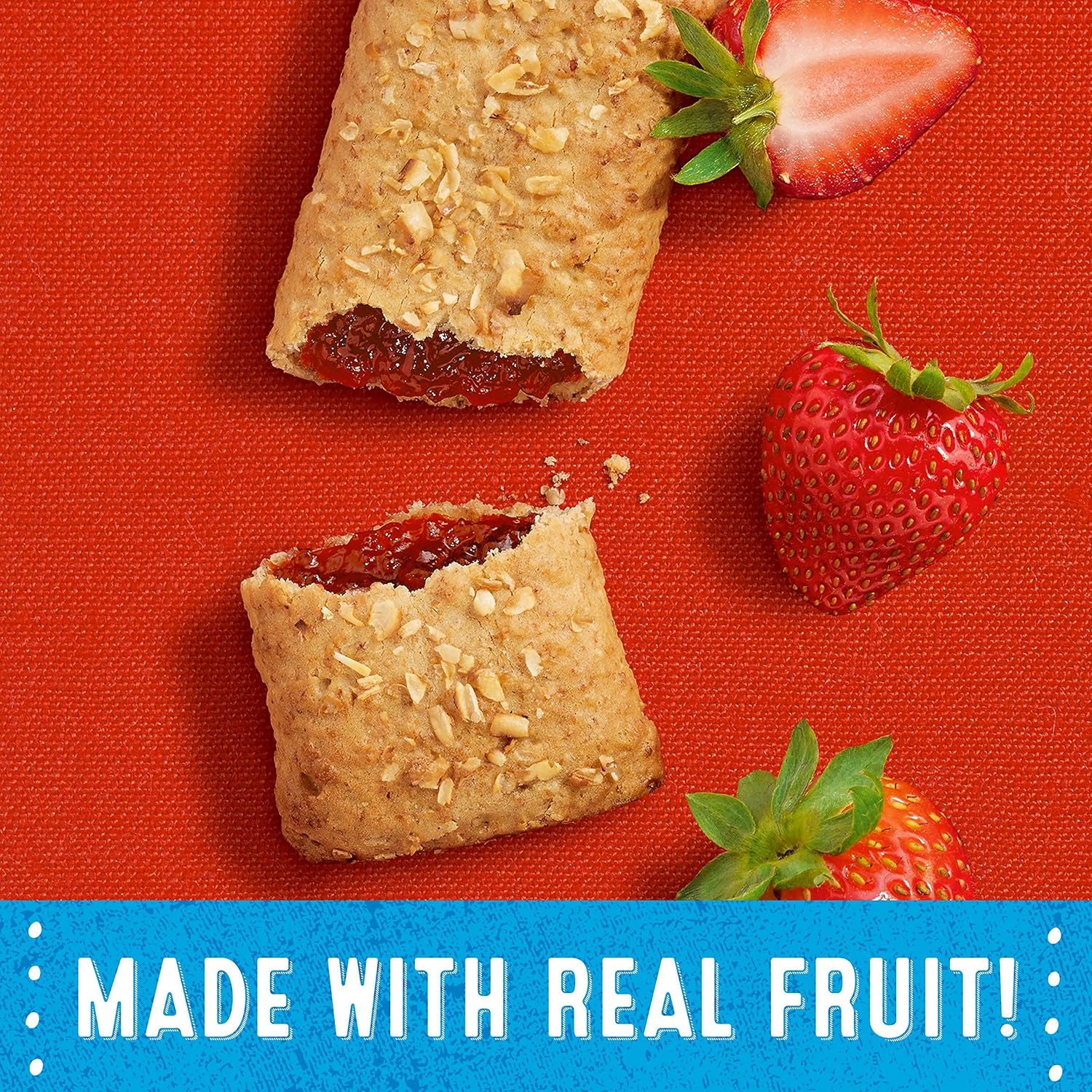 Kellogg's Nutri-Grain, Soft Baked Breakfast Bars, Strawberry, Made with Whole Grain, Bulk Size, 48 Count (Pack of 3, 20.8 oz)