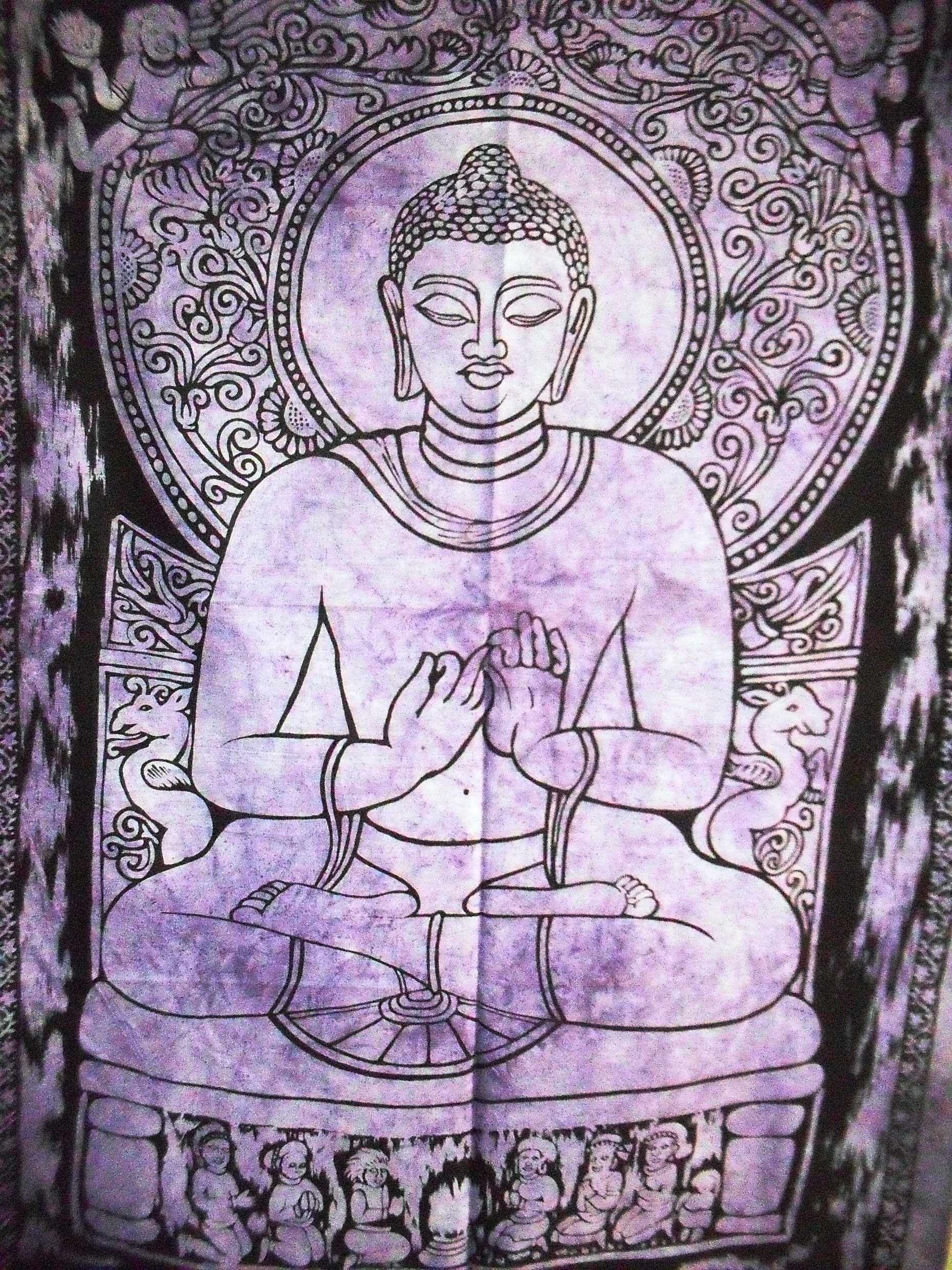 タペストリー India Amazon.co.jp: Traditional Jaipur 仏教のポスター、インドのポスター