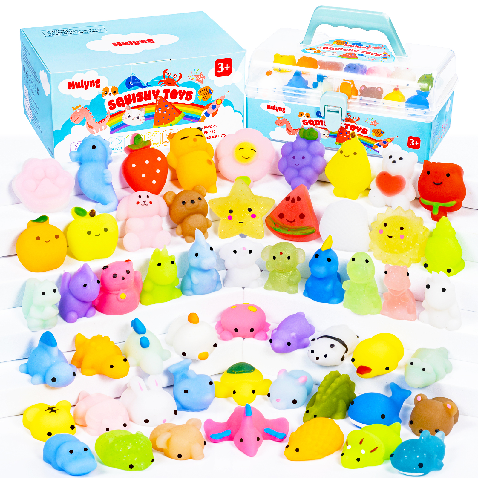 Amazon.com: Mulyng Mochi Squishy Toys 80 Pack, Kawaii Squishies