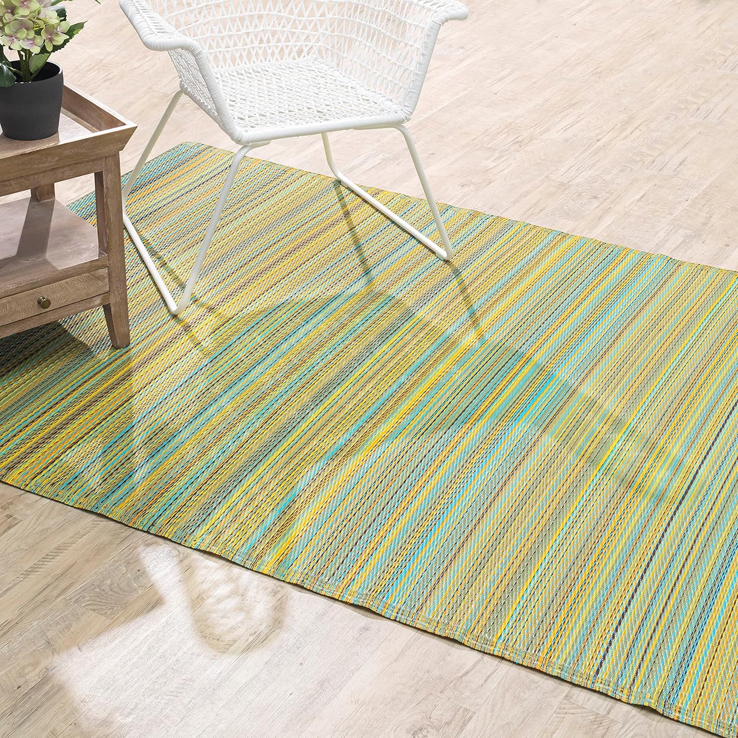 FAB HAB Outdoor Rug Waterproof, Fade Resistant, Reversible Premium