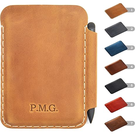 Personalized Leather Case for Microsoft Surface Duo with Pen Holder