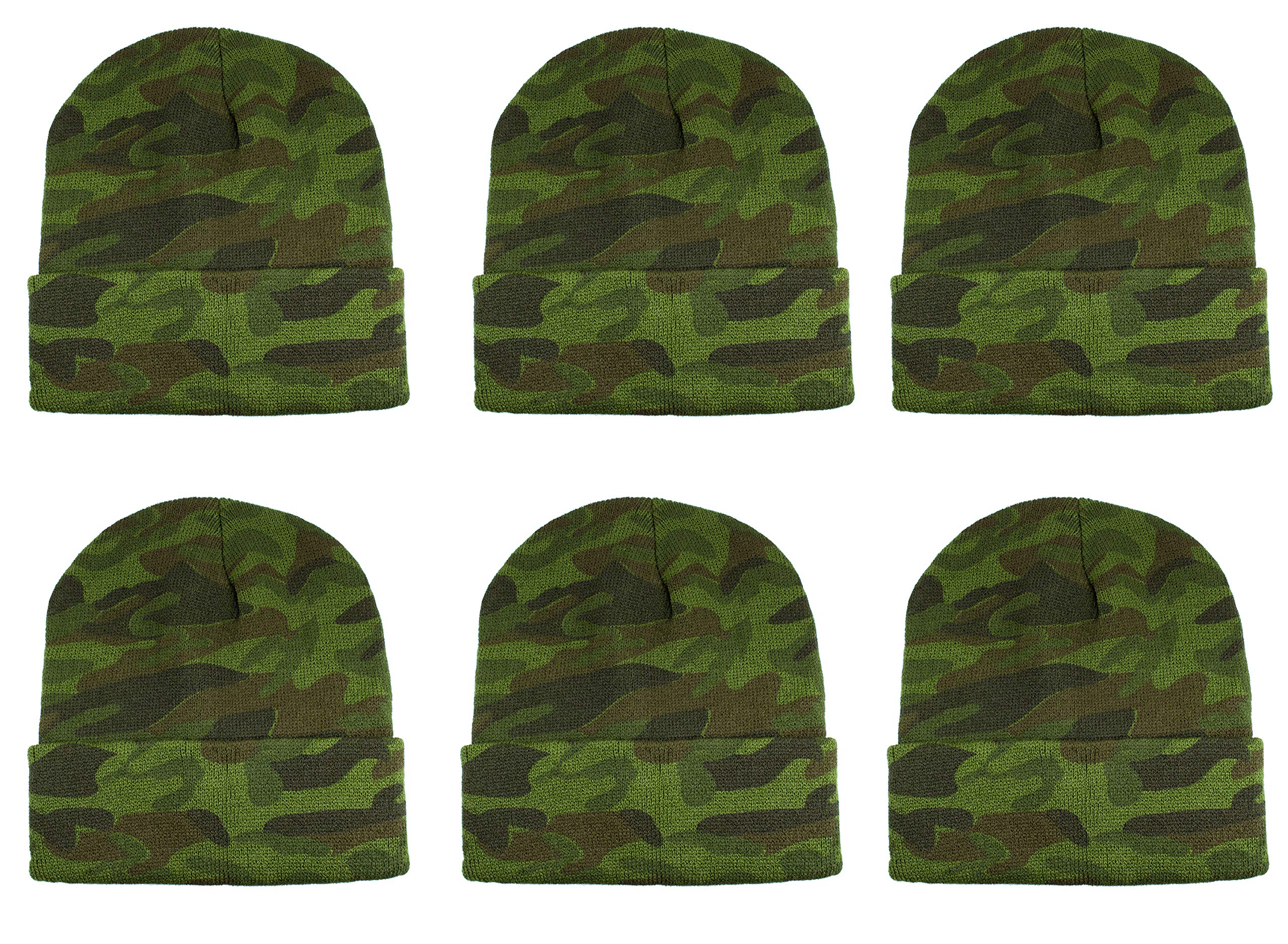 GelanteUnisex Knitted Winter Beanie Hat 6 Pcs