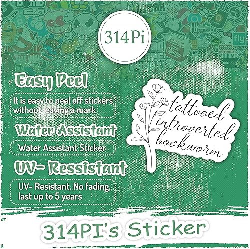 Miniatura 3 de 314PI Calcomanías de ratón de biblioteca introvertido tatuado, calcomanías de lectura, calcomanías de salud mental, calcomanías de vinilo